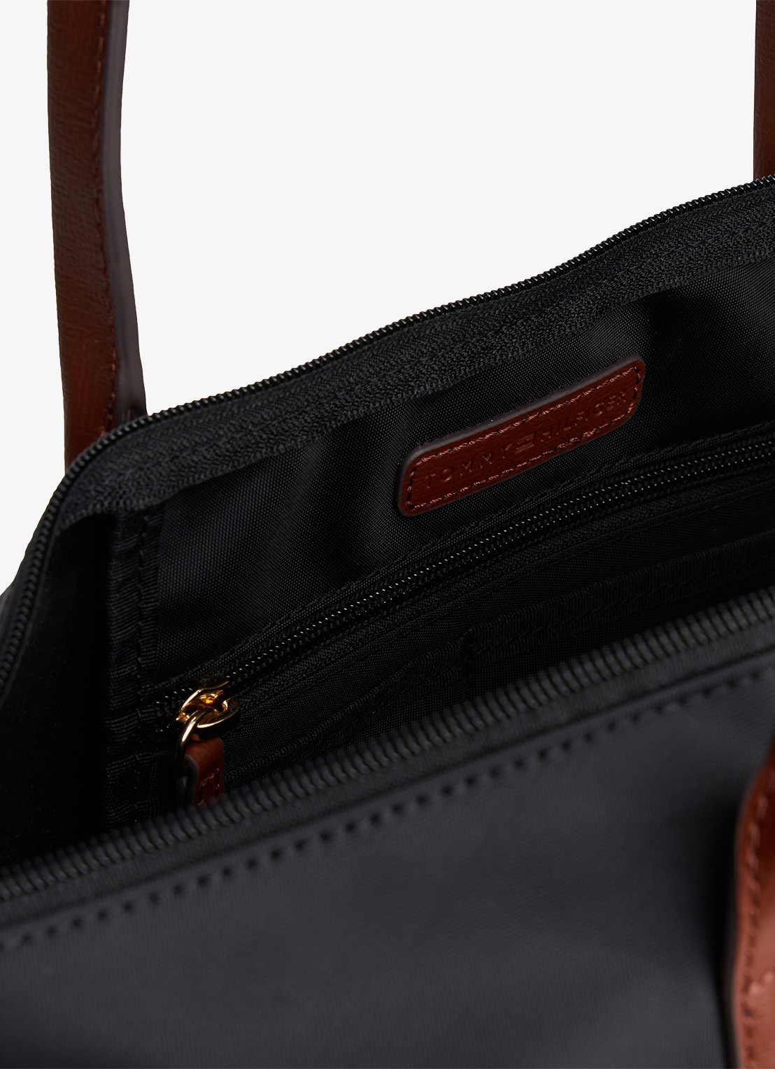 Tommy Hilfiger Tote shopper met logo - detail black-bds / zwart