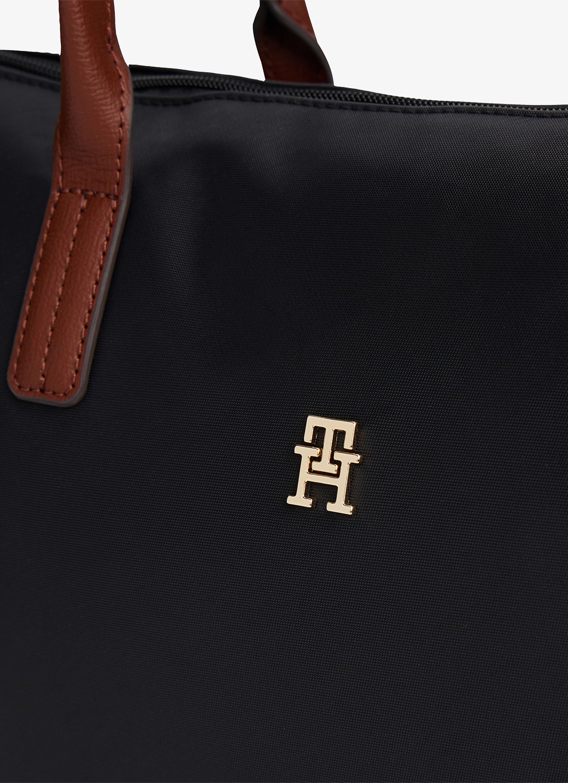 Tommy Hilfiger Tote shopper met logo - detail 3 black-bds / zwart