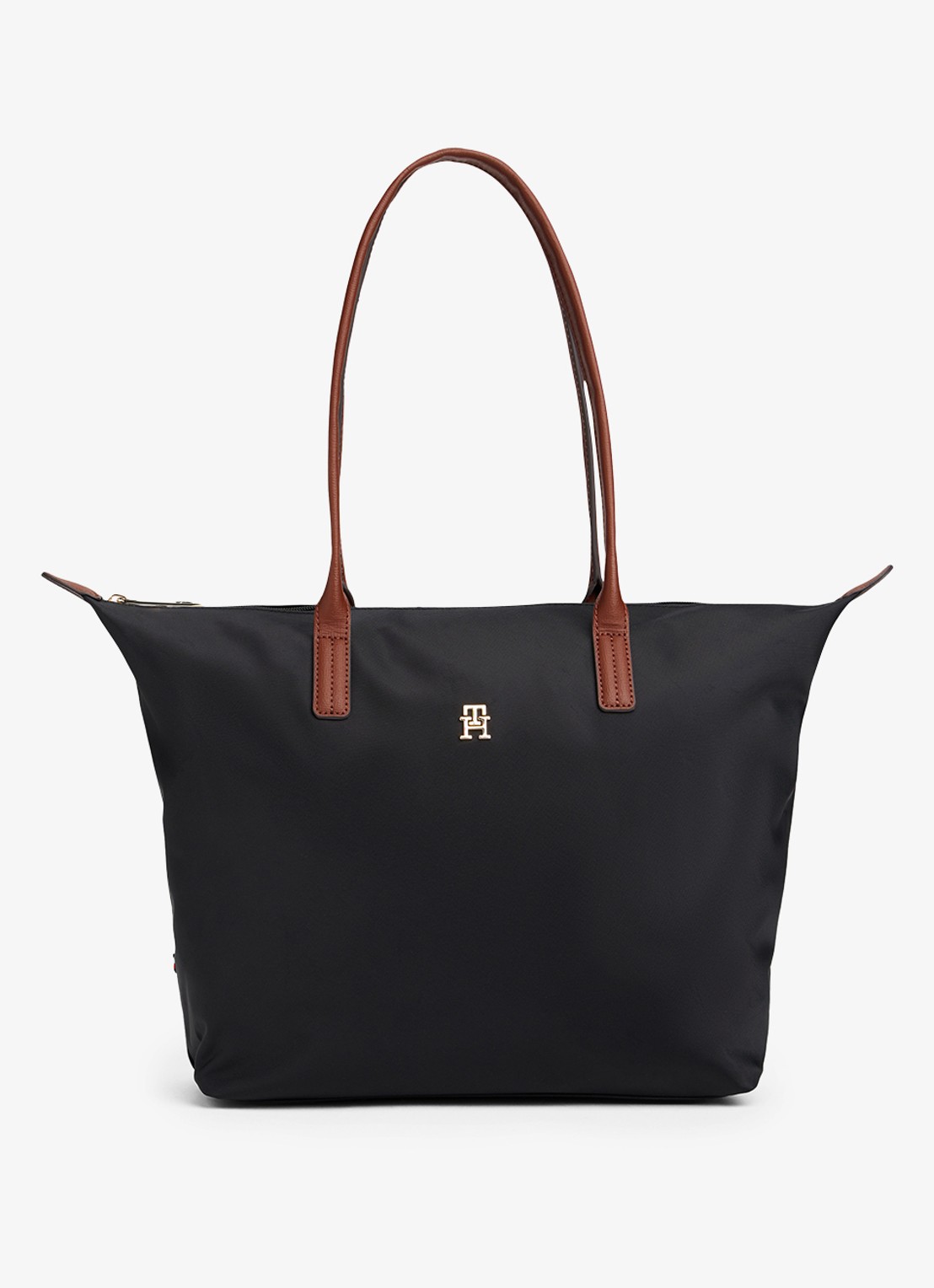 Tommy Hilfiger Tote shopper met logo - voorkant 4 black-bds / zwart