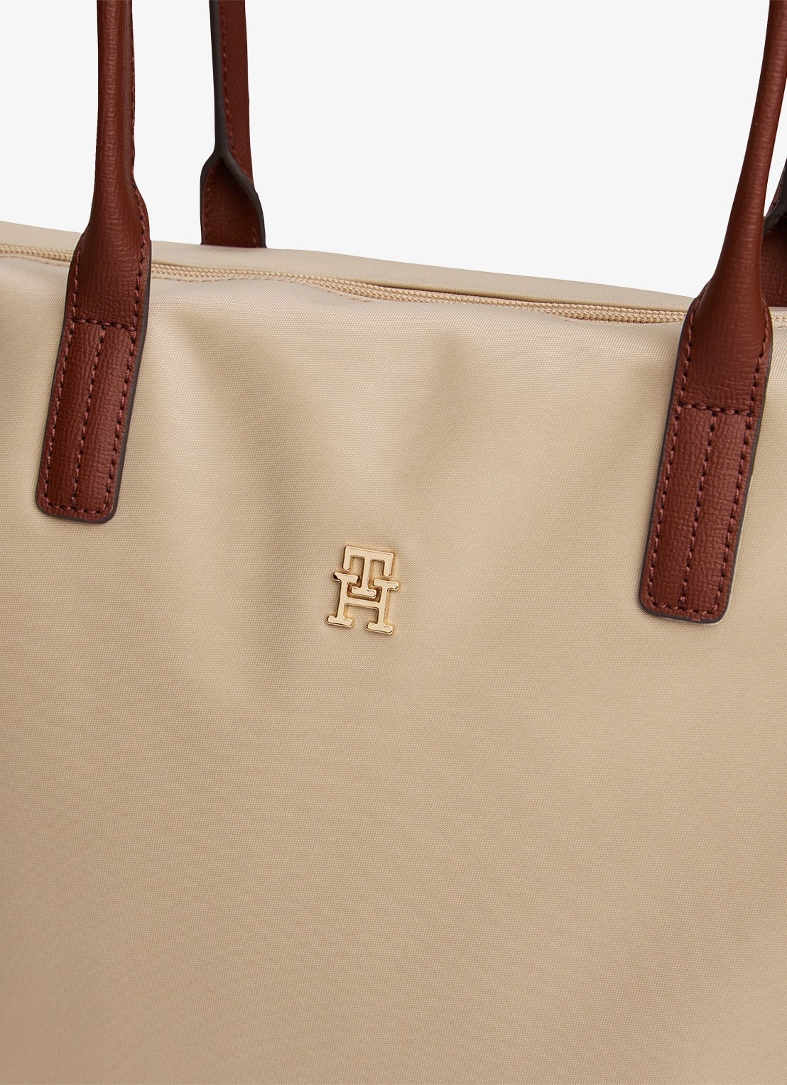 Tommy Hilfiger Tote shopper met logo - detail 3 sandalwood-rbt / bruin
