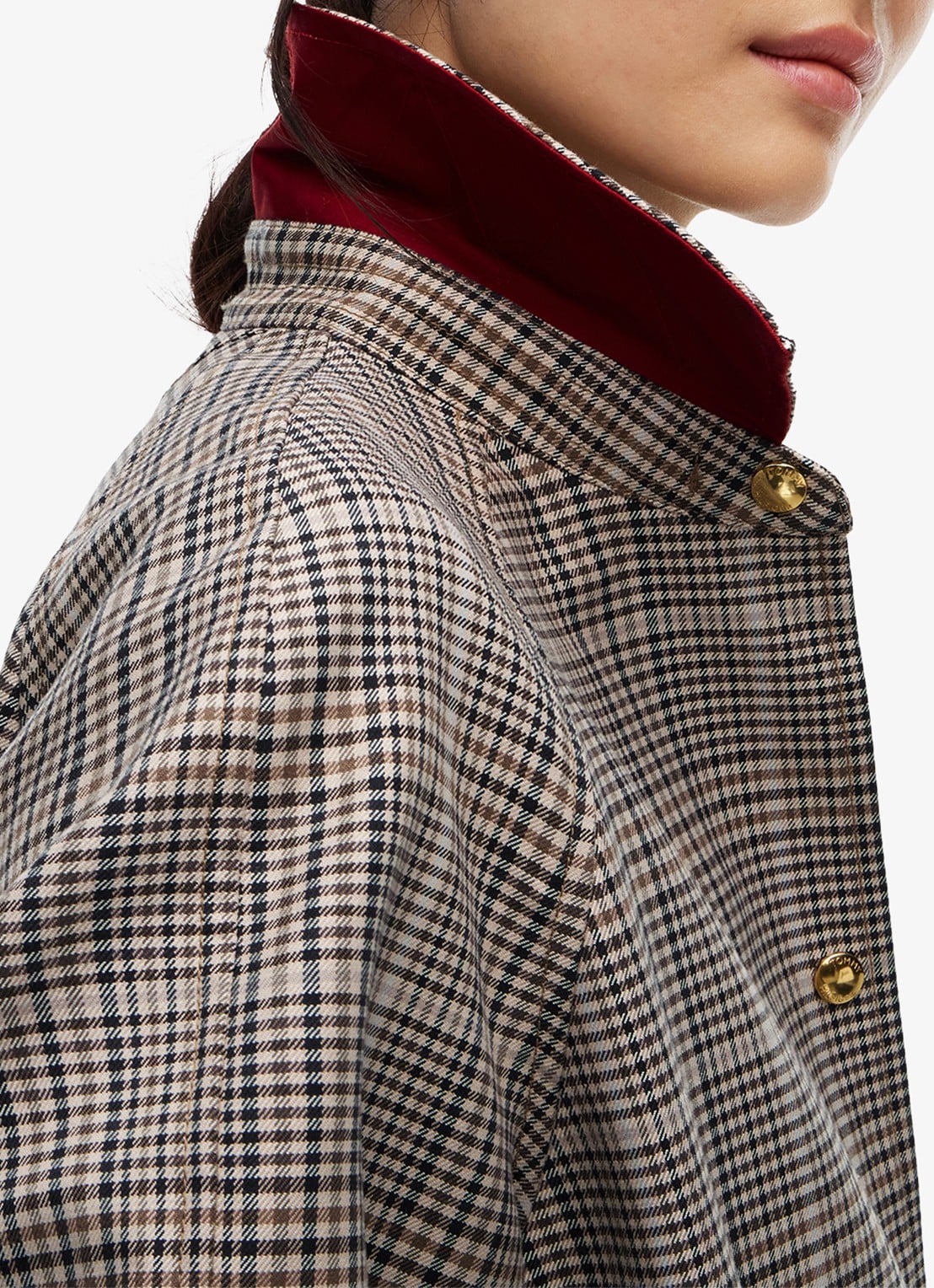 Tommy Hilfiger Trenchcoat met steekzakken en ruitdessin  - detail 2 bruin