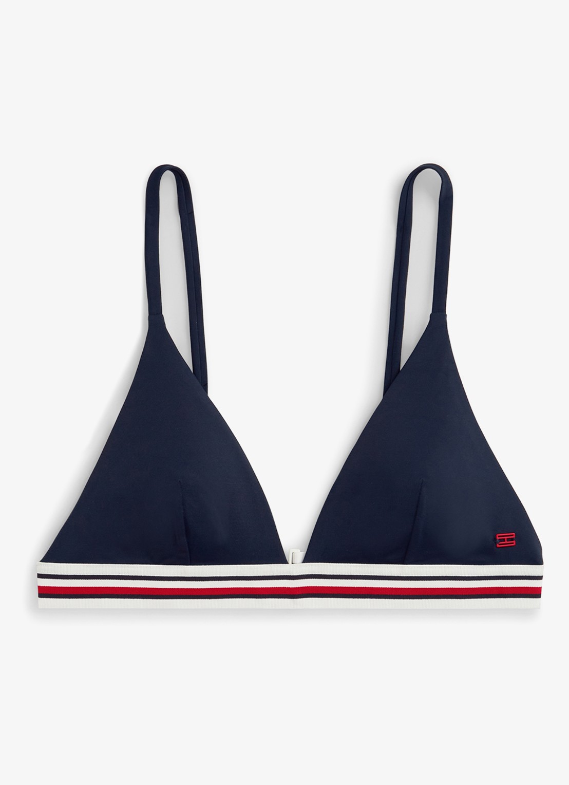 Tommy Hilfiger Triangel bikinitop met uitneembare vulling - voorkant 2 donkerblauw