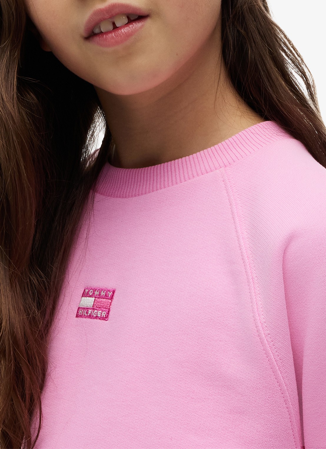 Tommy Hilfiger Trui met logoborduring - detail 4 roze
