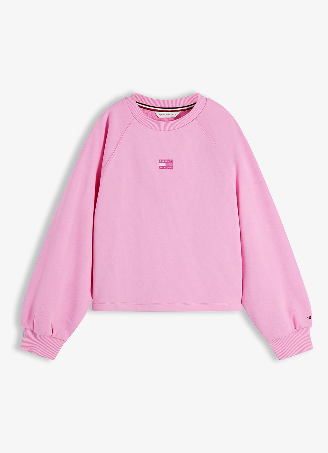 Tommy Hilfiger Trui met logoborduring - voorkant roze