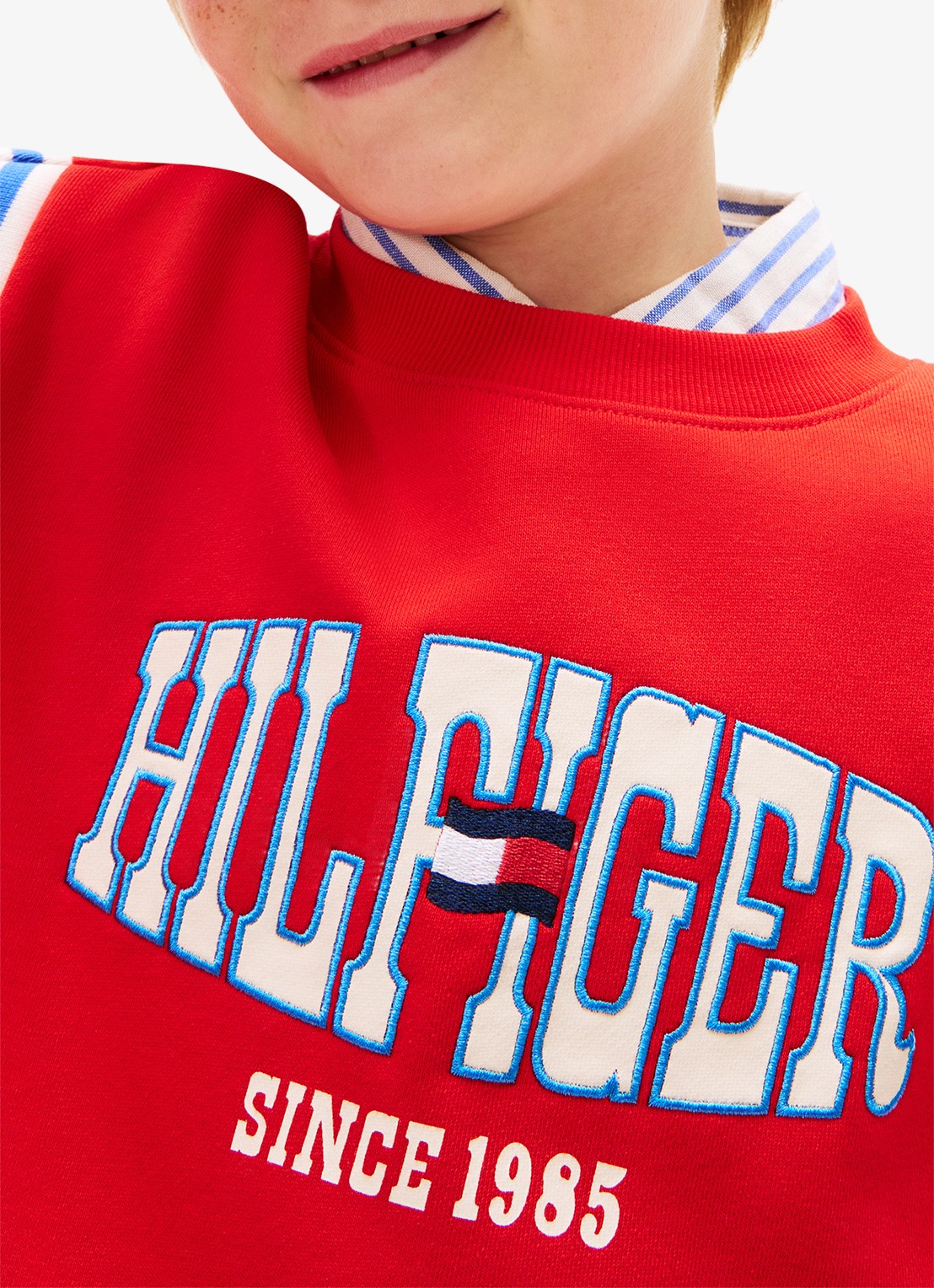 Tommy Hilfiger Trui met logoprint - detail 2 rood