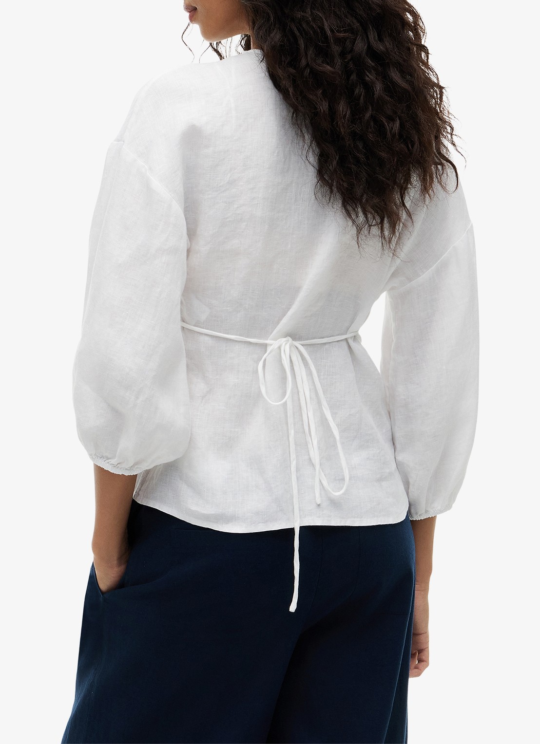 Tommy Hilfiger Tuniek met strikceintuur - achterkant wit