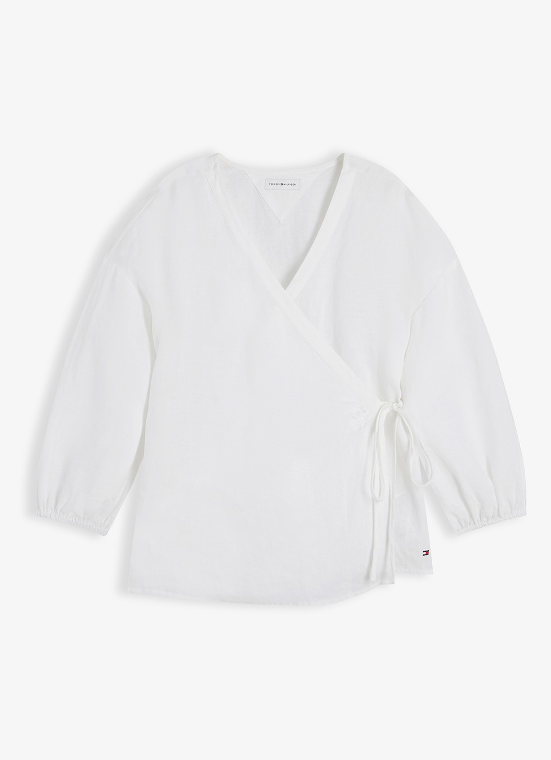 Tommy Hilfiger Tuniek met strikceintuur - voorkant 2 wit