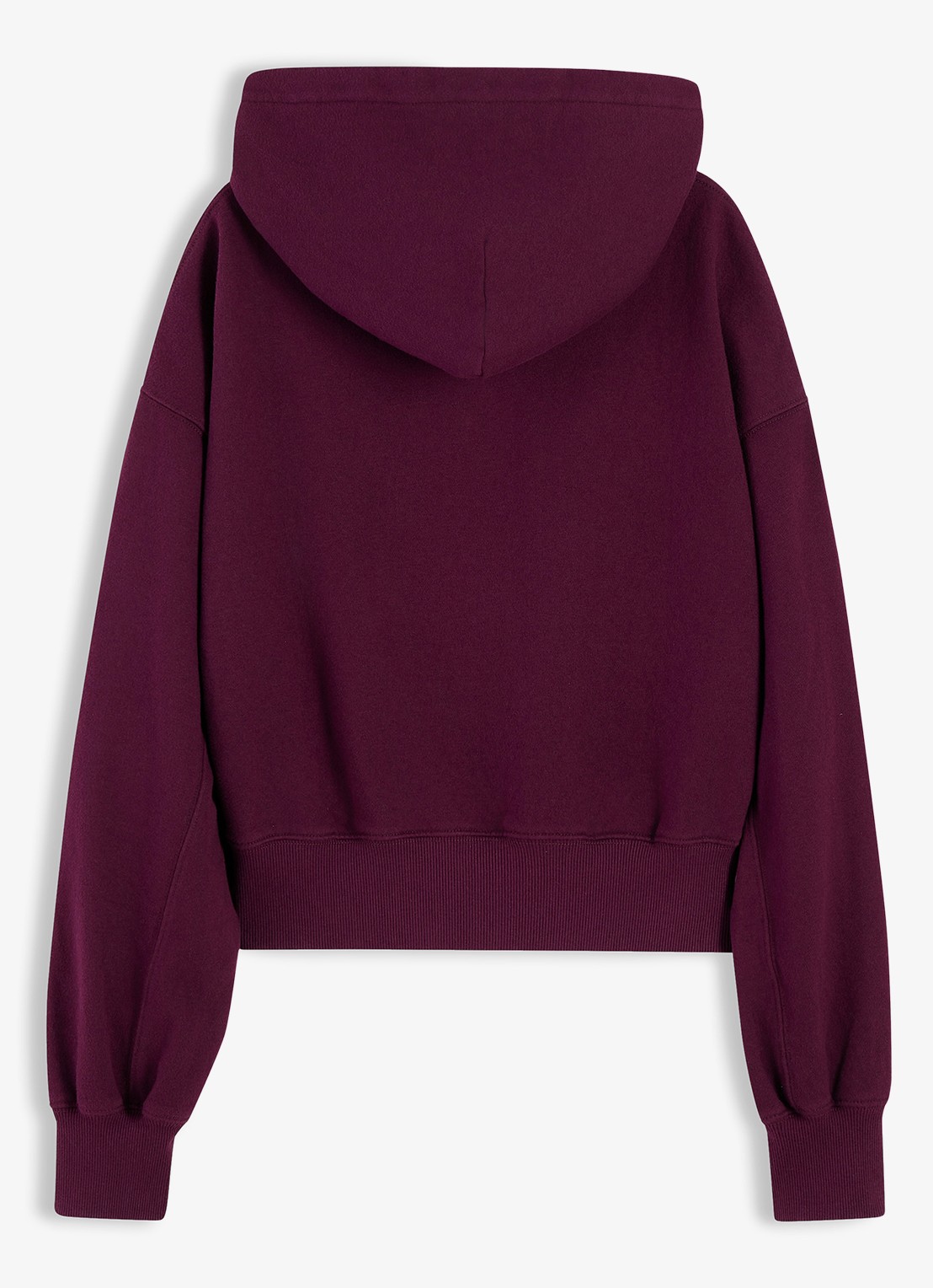 Tommy Hilfiger Varsity hoodie van fleece met logoborduring  - achterkant paars