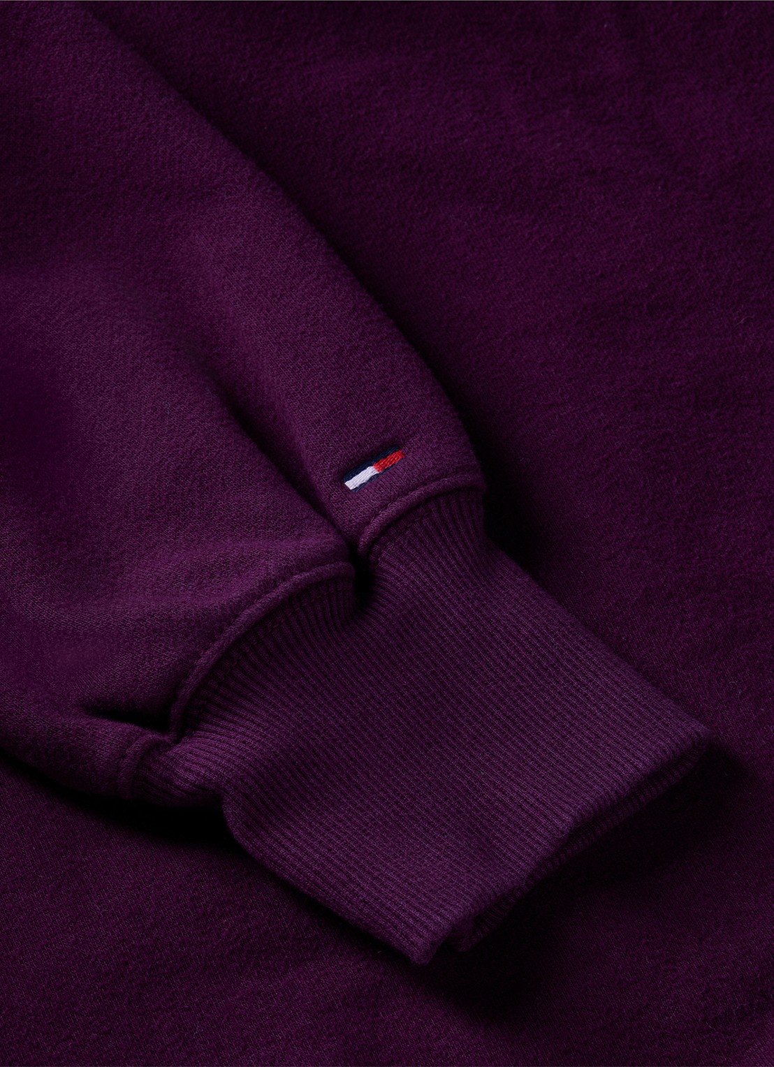 Tommy Hilfiger Varsity hoodie van fleece met logoborduring  - detail 4 paars