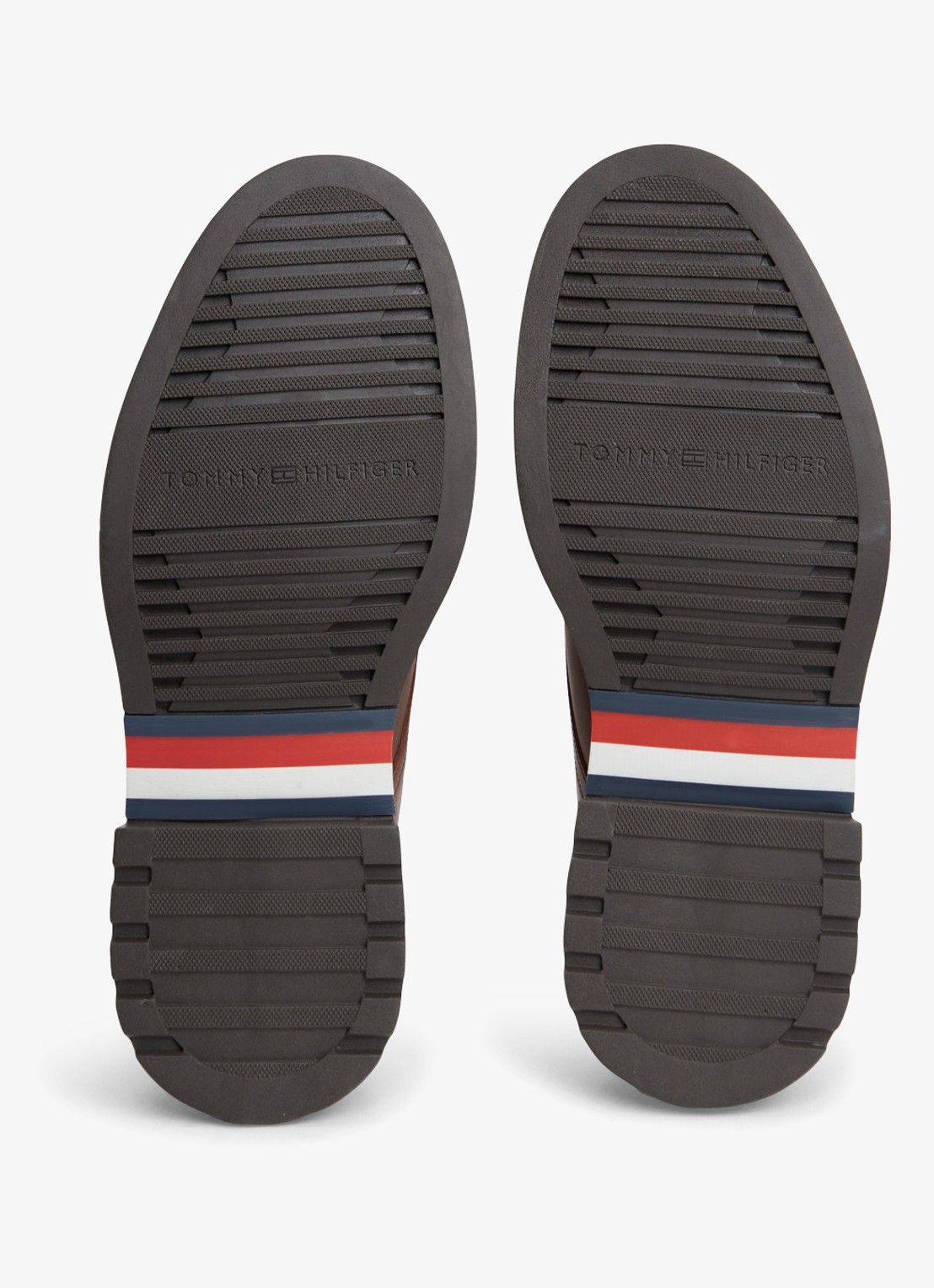 Tommy Hilfiger Veterschoen met logo - detail 3 lichtbruin