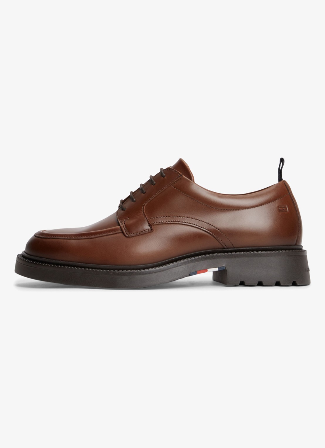 Tommy Hilfiger Veterschoen met logo - detail 4 lichtbruin