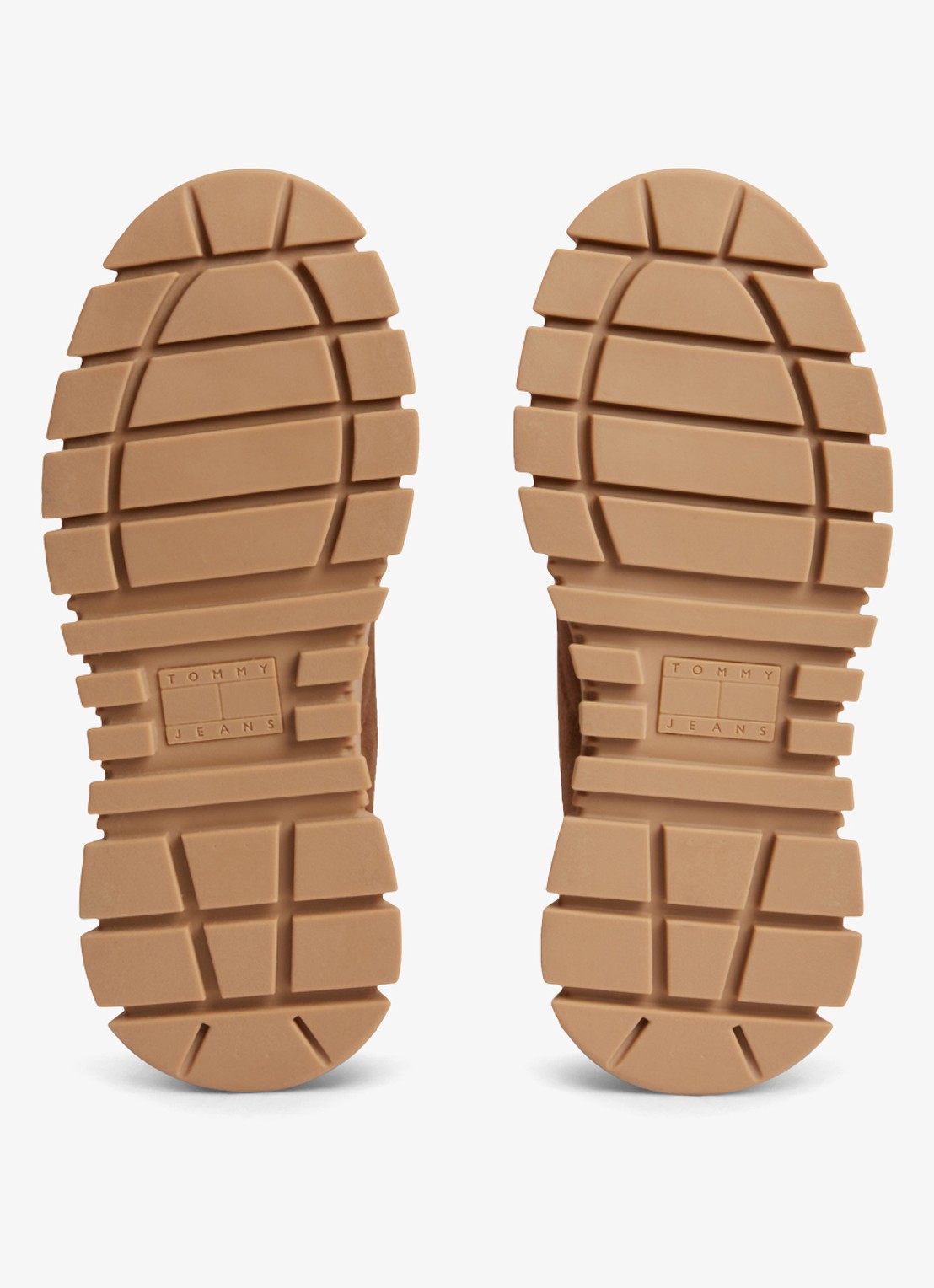 Tommy Hilfiger Veterschoen van suède met plateauzool  - detail 4 camel