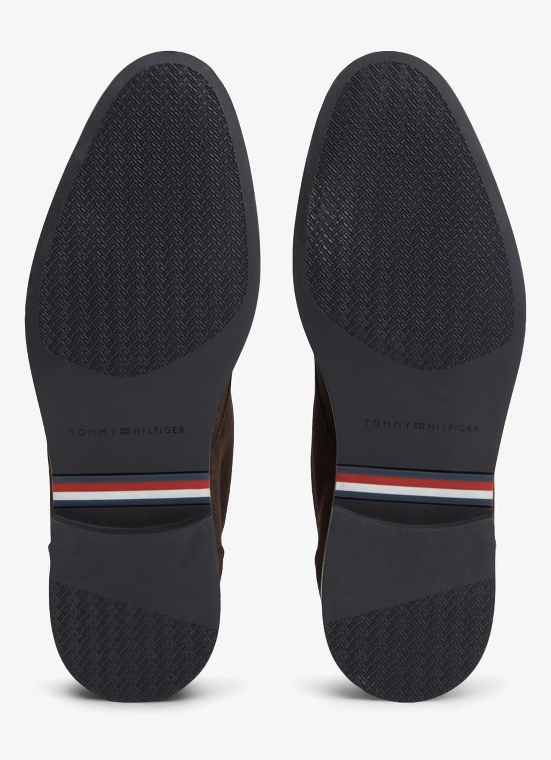 Tommy Hilfiger Veterschoen van suède - detail 2 donkerbruin
