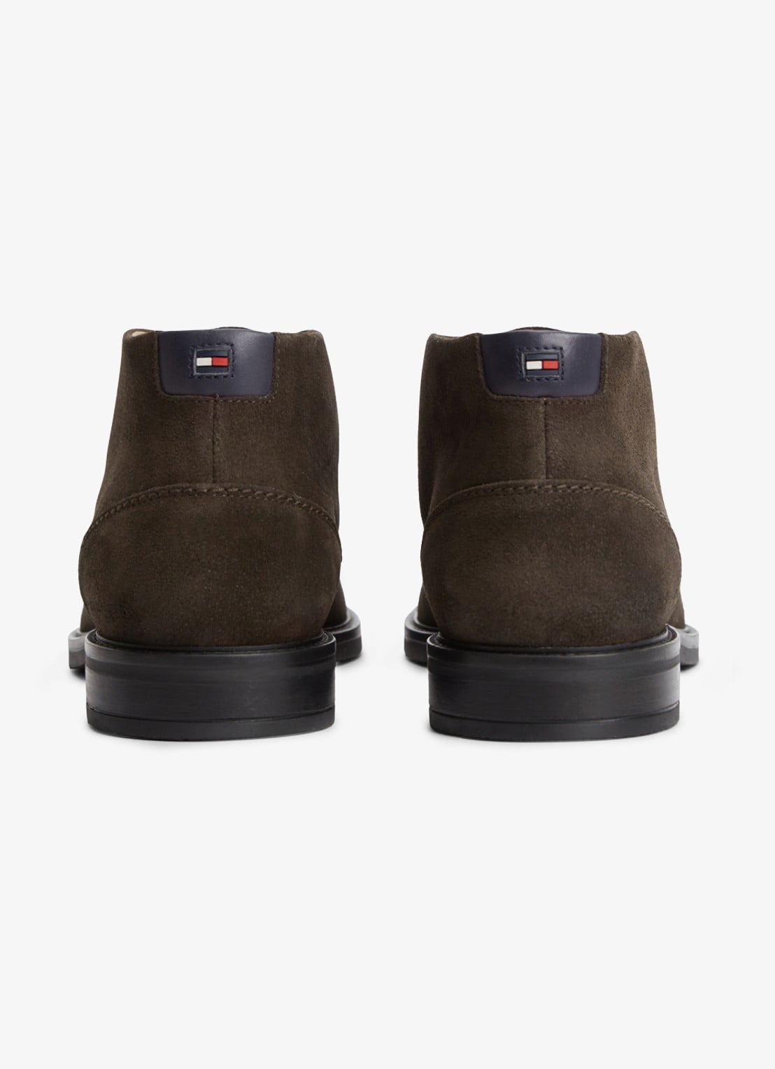 Tommy Hilfiger Veterschoen van suède - detail 5 donkerbruin