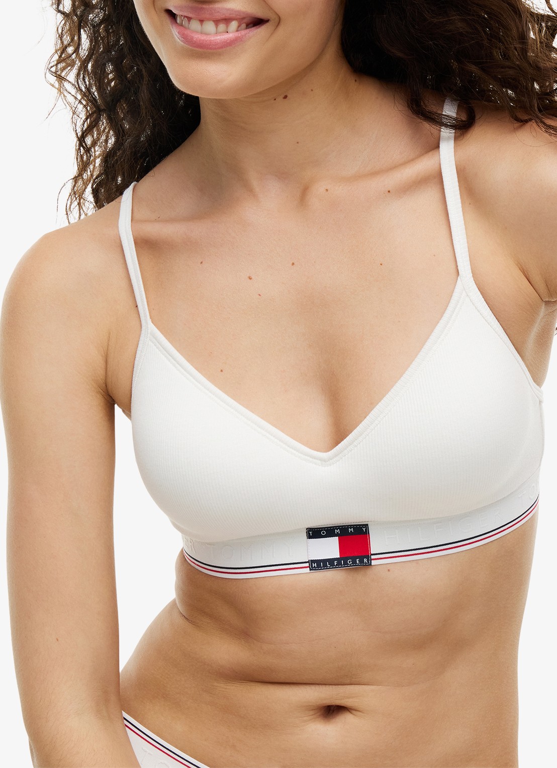 Tommy Hilfiger Voorgevormde bralette met logo  - detail 2 wit