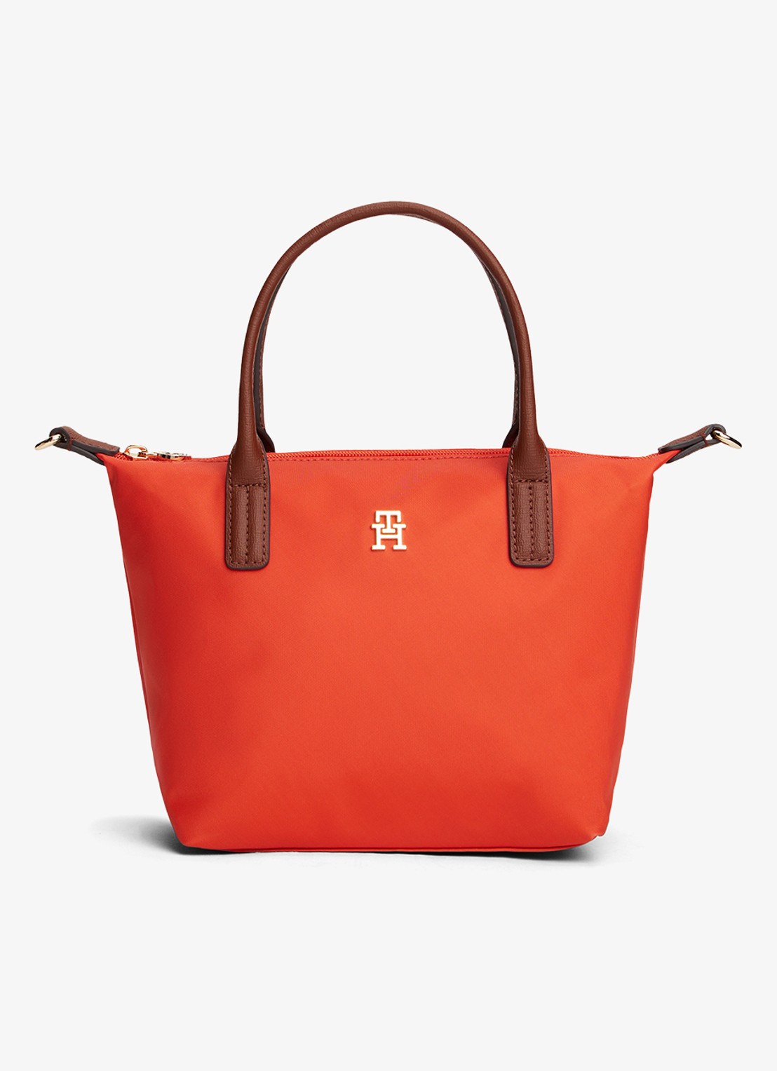 Tommy Hilfiger Webbing Crossbody Tote Bag - voorkant oranjerood