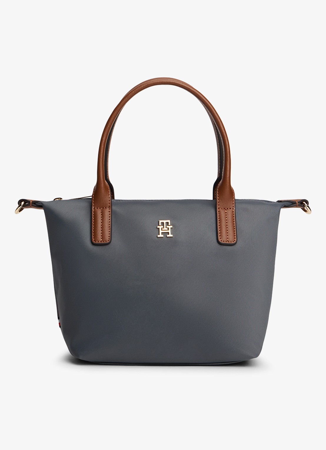 Tommy Hilfiger Webbing Crossbody Tote Bag - voorkant grijs