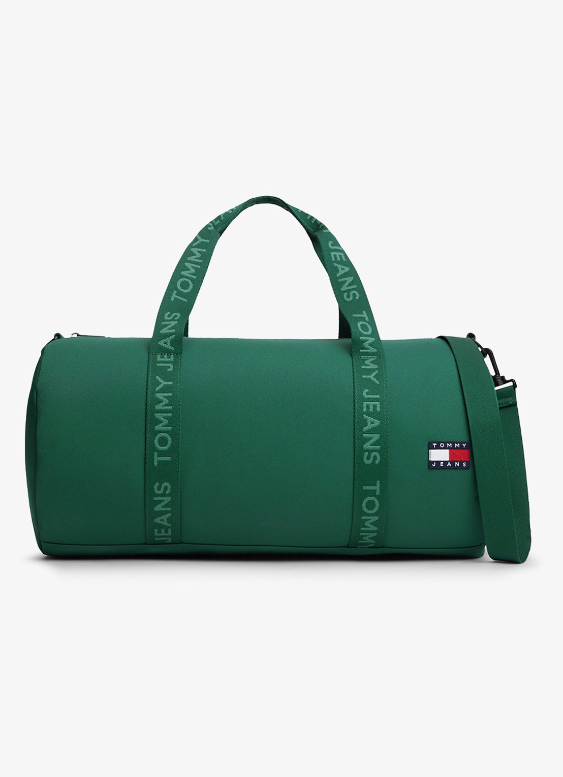 Tommy Hilfiger Weekendtas met logoprint - voorkant 4 donkergroen