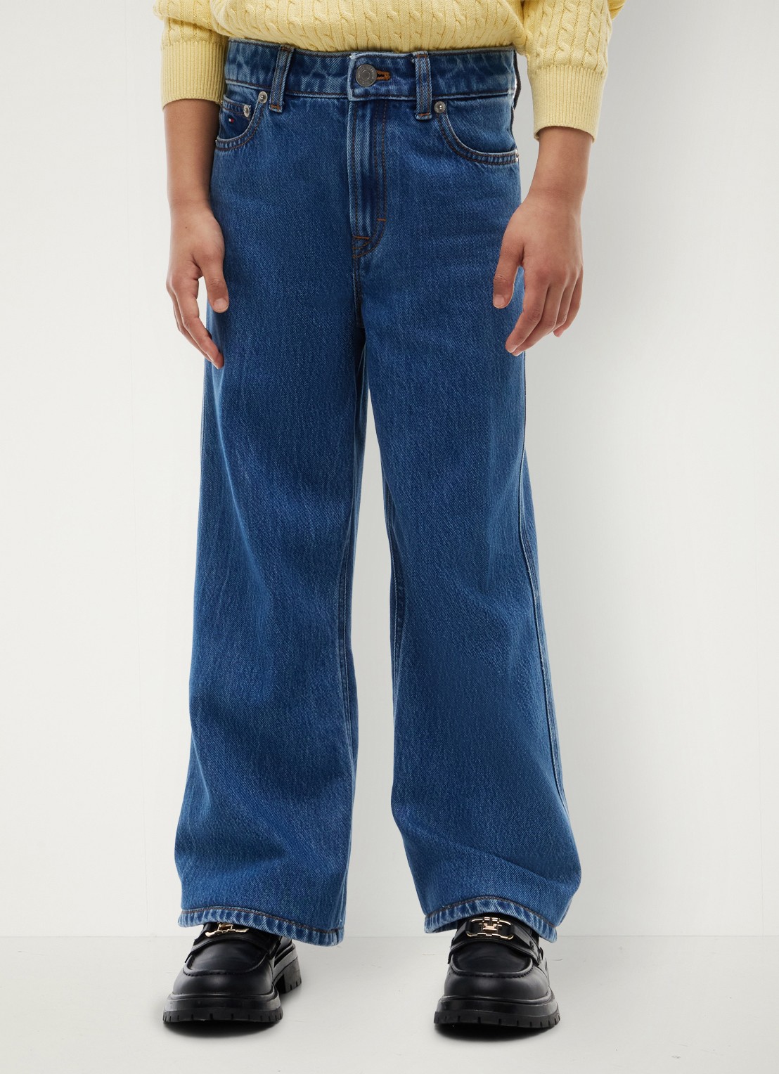 Tommy Hilfiger Wide fit jeans met steekzakken - detail denim