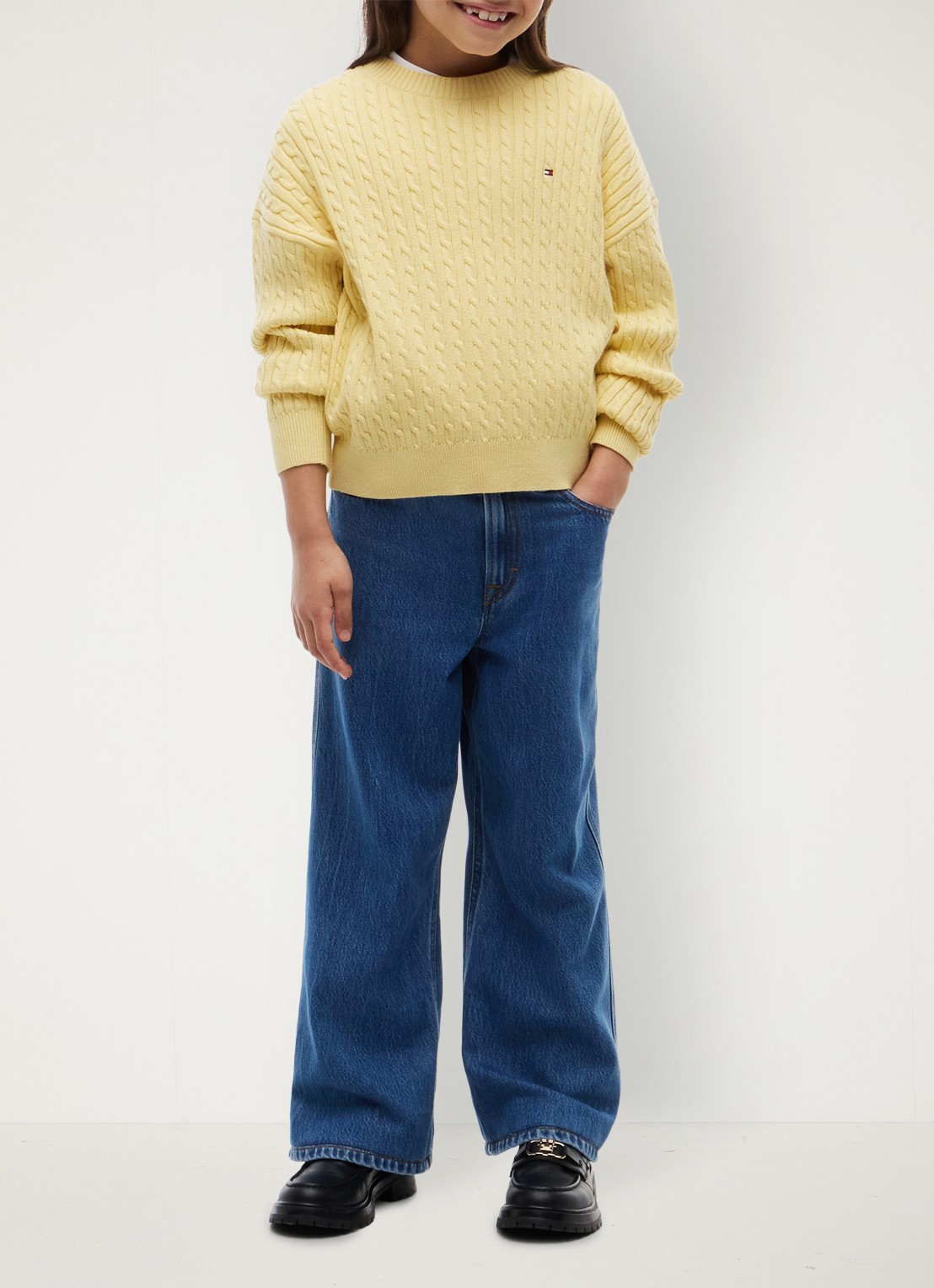Tommy Hilfiger Wide fit jeans met steekzakken - voorkant 5 denim