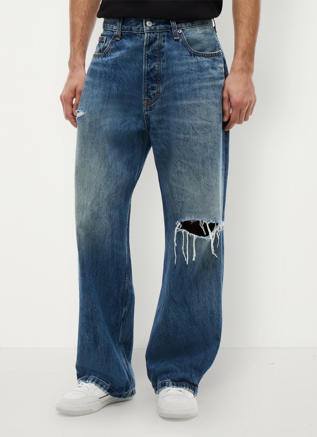 Tommy Hilfiger Wide leg jeans met medium wassing  - detail 4 denim
