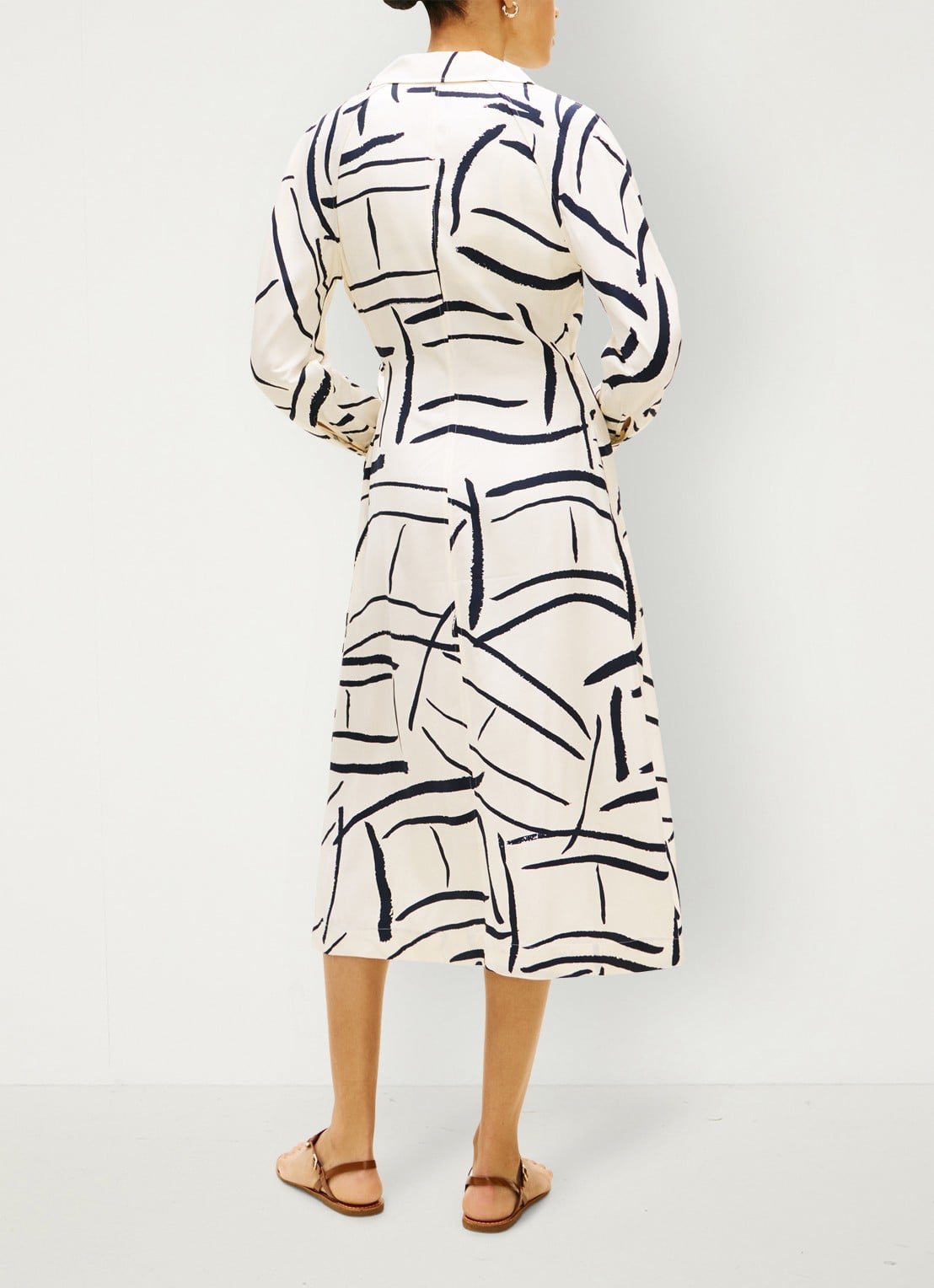 Tommy Hilfiger Wikkeljurk met grafische print - achterkant 3 multicolor