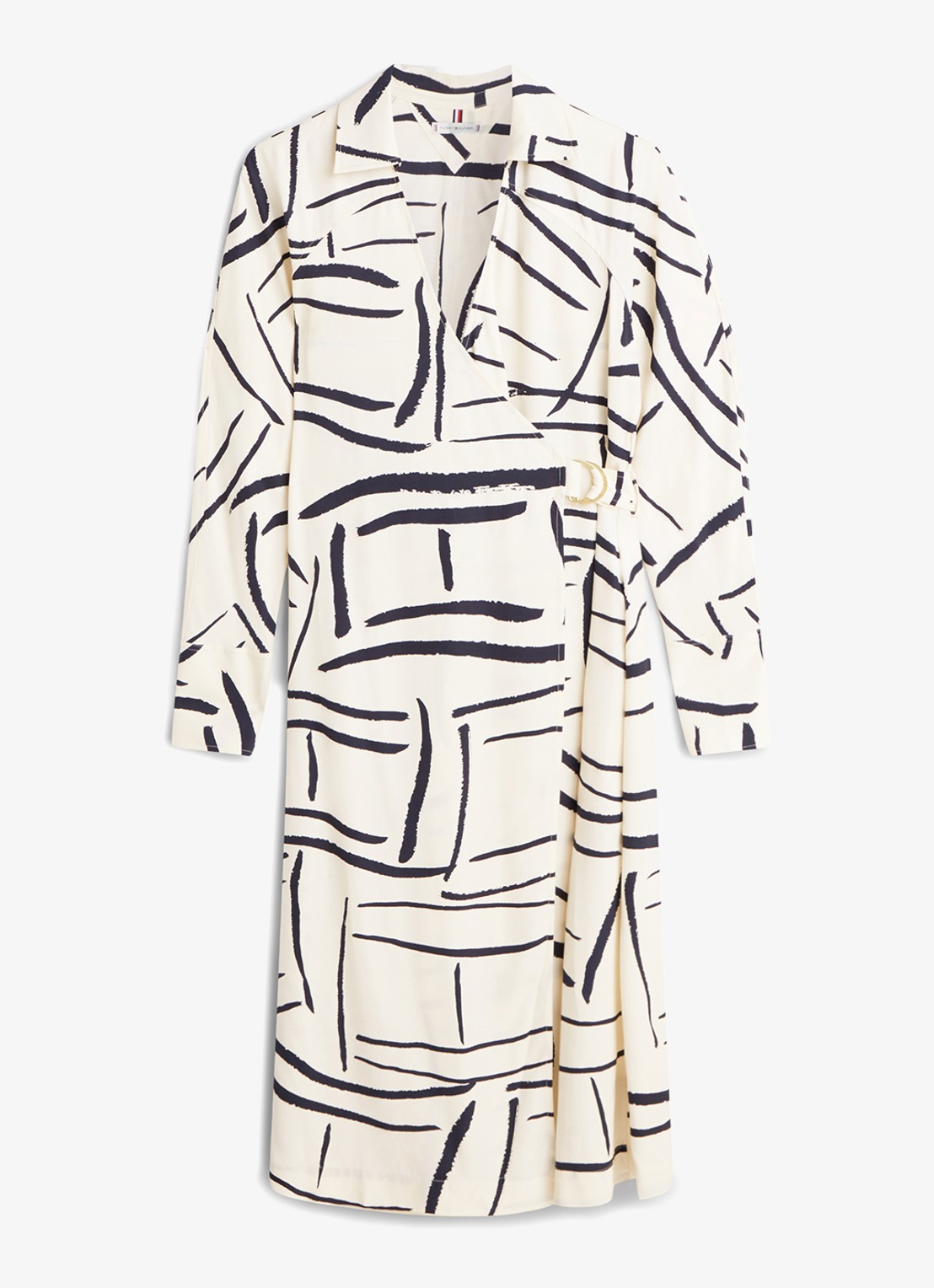 Tommy Hilfiger Wikkeljurk met grafische print - voorkant 4 multicolor