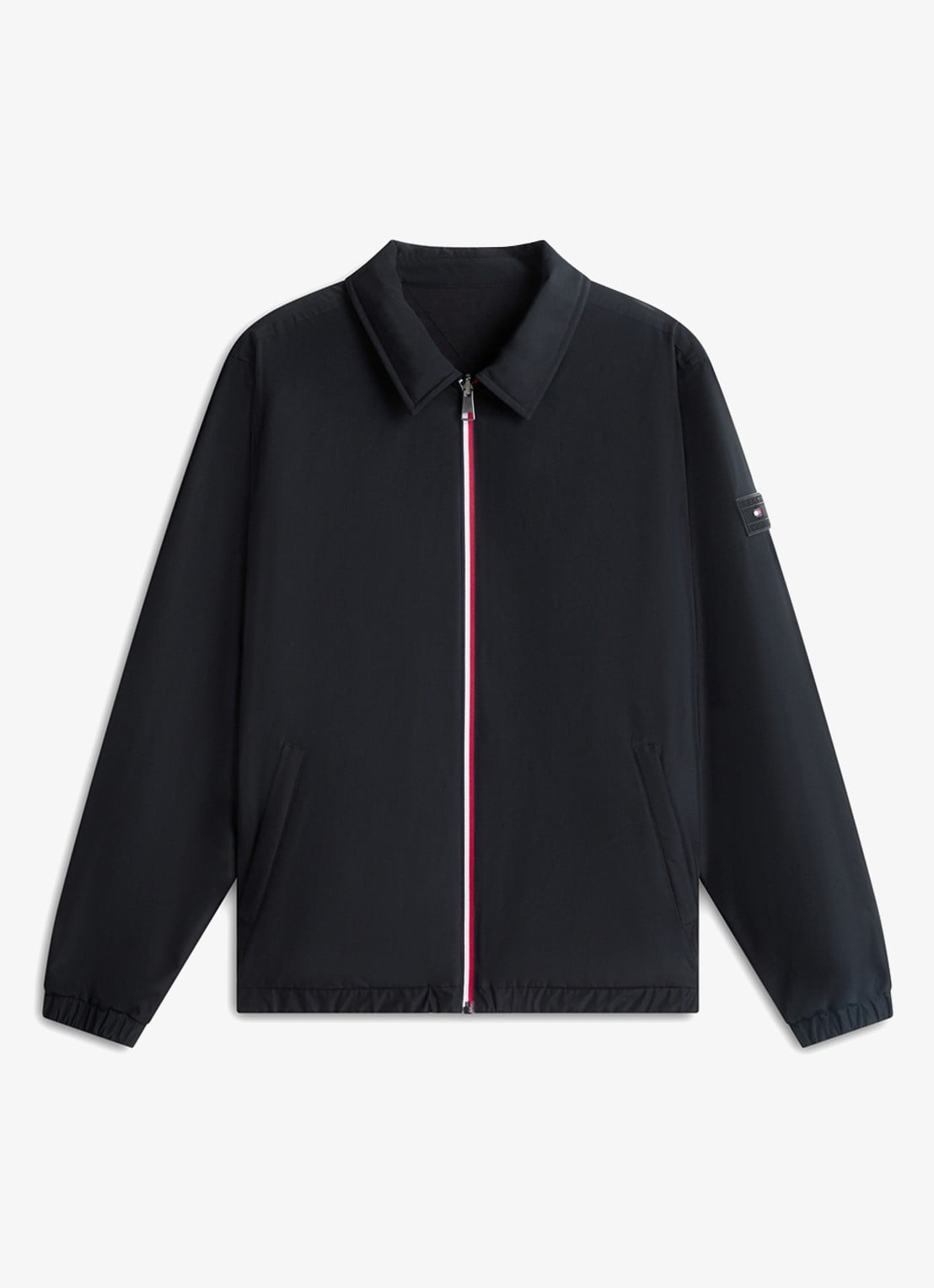 Tommy Hilfiger Windjack met logo - voorkant zwart