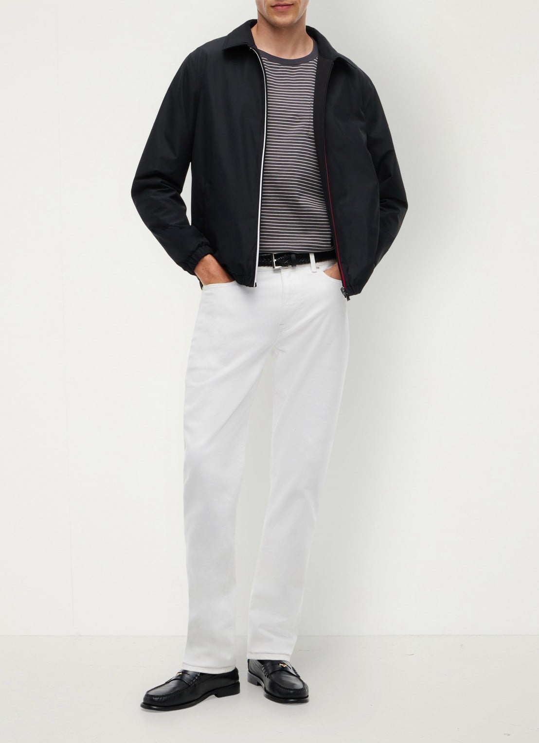 Tommy Hilfiger Windjack met logo - voorkant 2 zwart