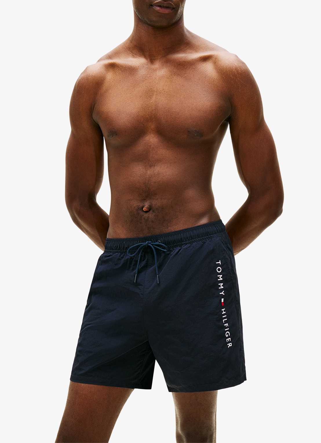Tommy Hilfiger Zwemshorts met logo - detail 2 donkerblauw