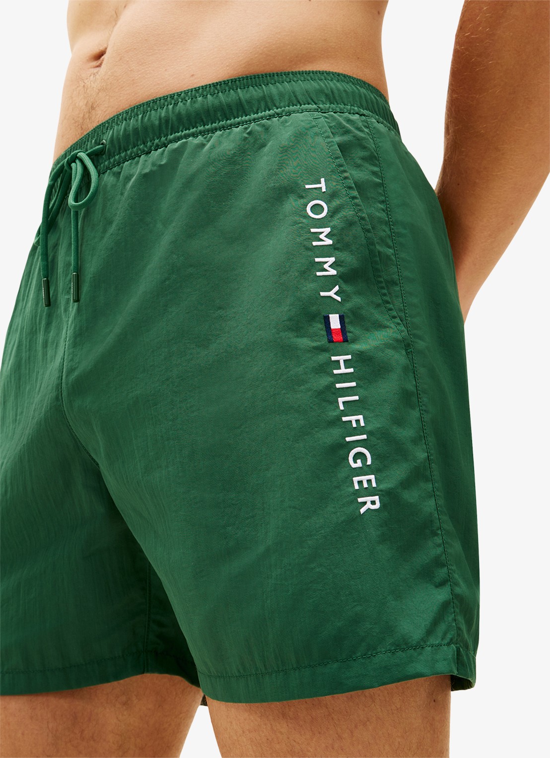 Tommy Hilfiger Zwemshorts met logo - detail 5 groen