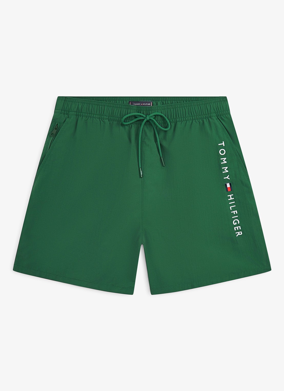 Tommy Hilfiger Zwemshorts met logo - voorkant 2 groen