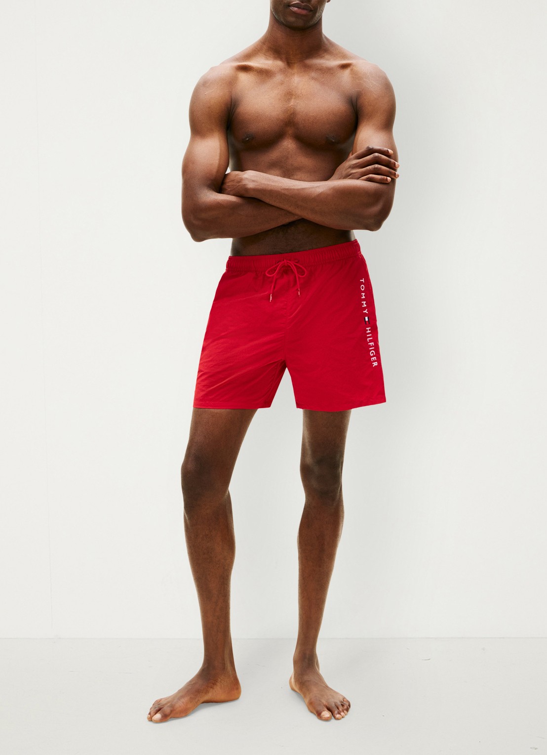 Tommy Hilfiger Zwemshorts met logo - voorkant 2 rood
