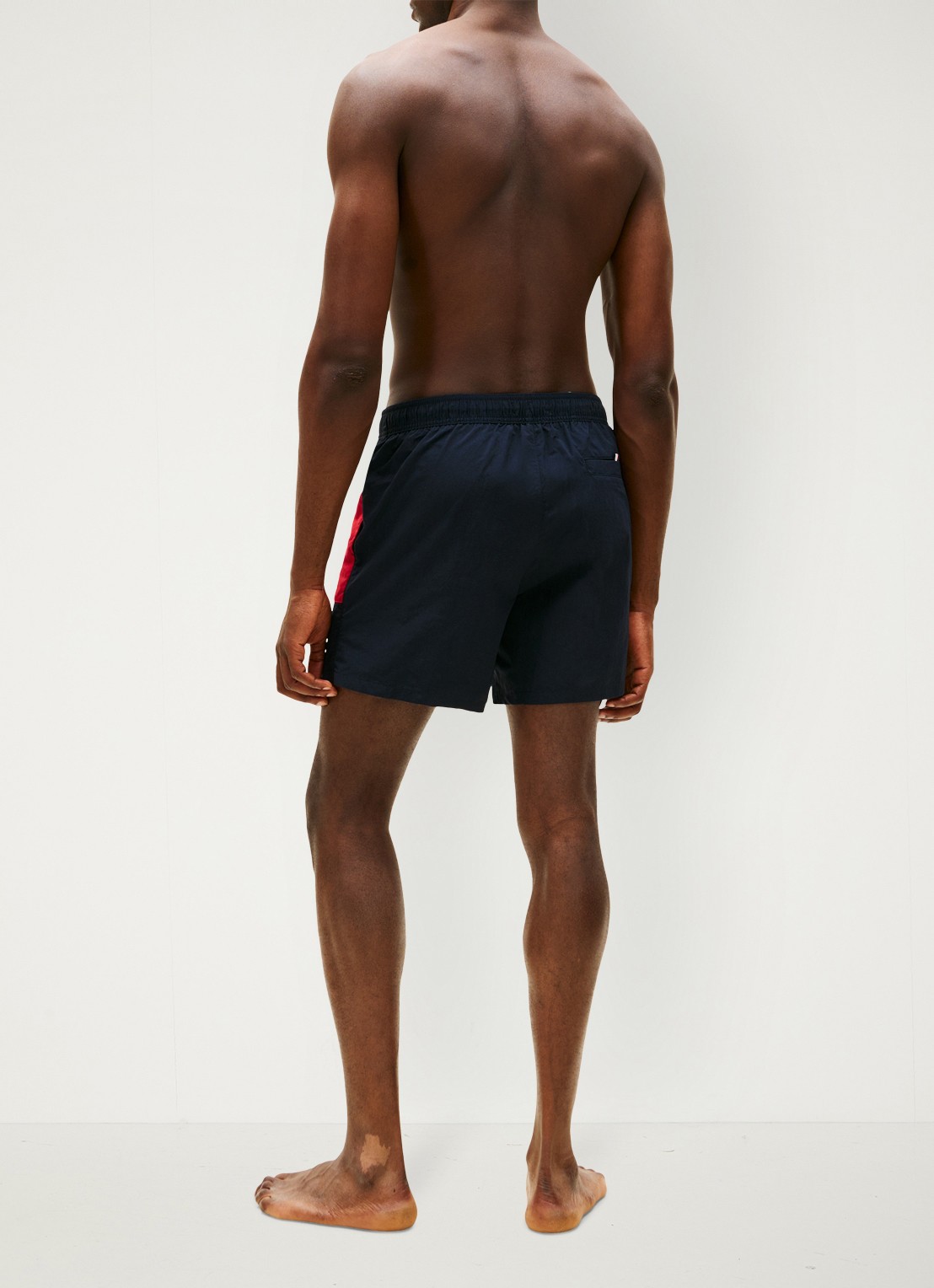 Tommy Hilfiger Zwemshorts met logo - achterkant 3 donkerblauw