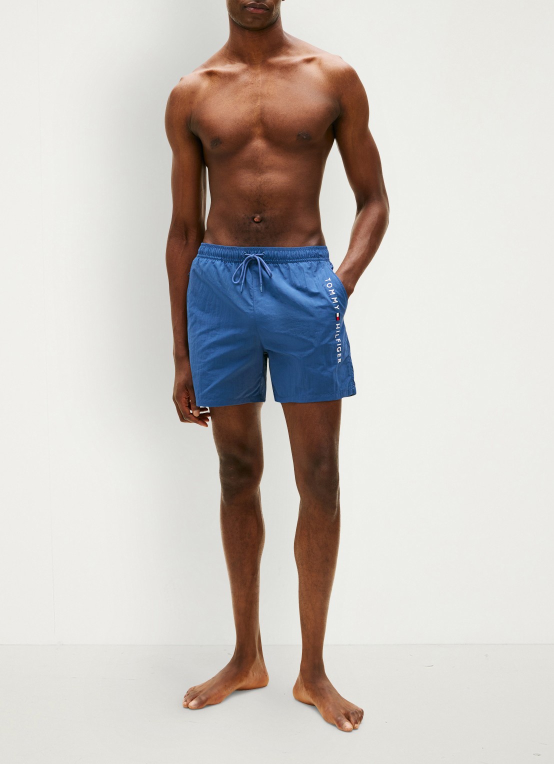 Tommy Hilfiger Zwemshorts met logo - voorkant 2 blauw