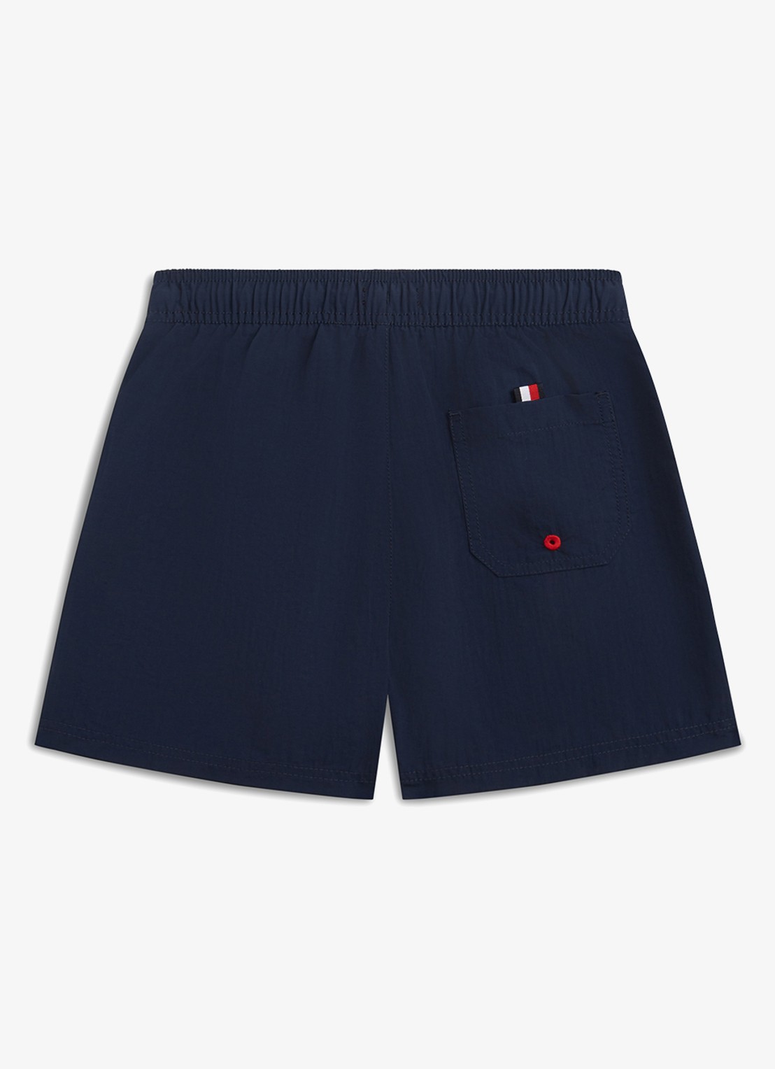Tommy Hilfiger Zwemshorts met steekzakken en logo - achterkant 2 donkerblauw