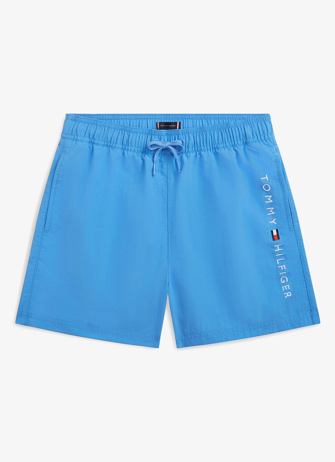 Tommy Hilfiger Zwemshorts met steekzakken en logo - voorkant 2 kobaltblauw