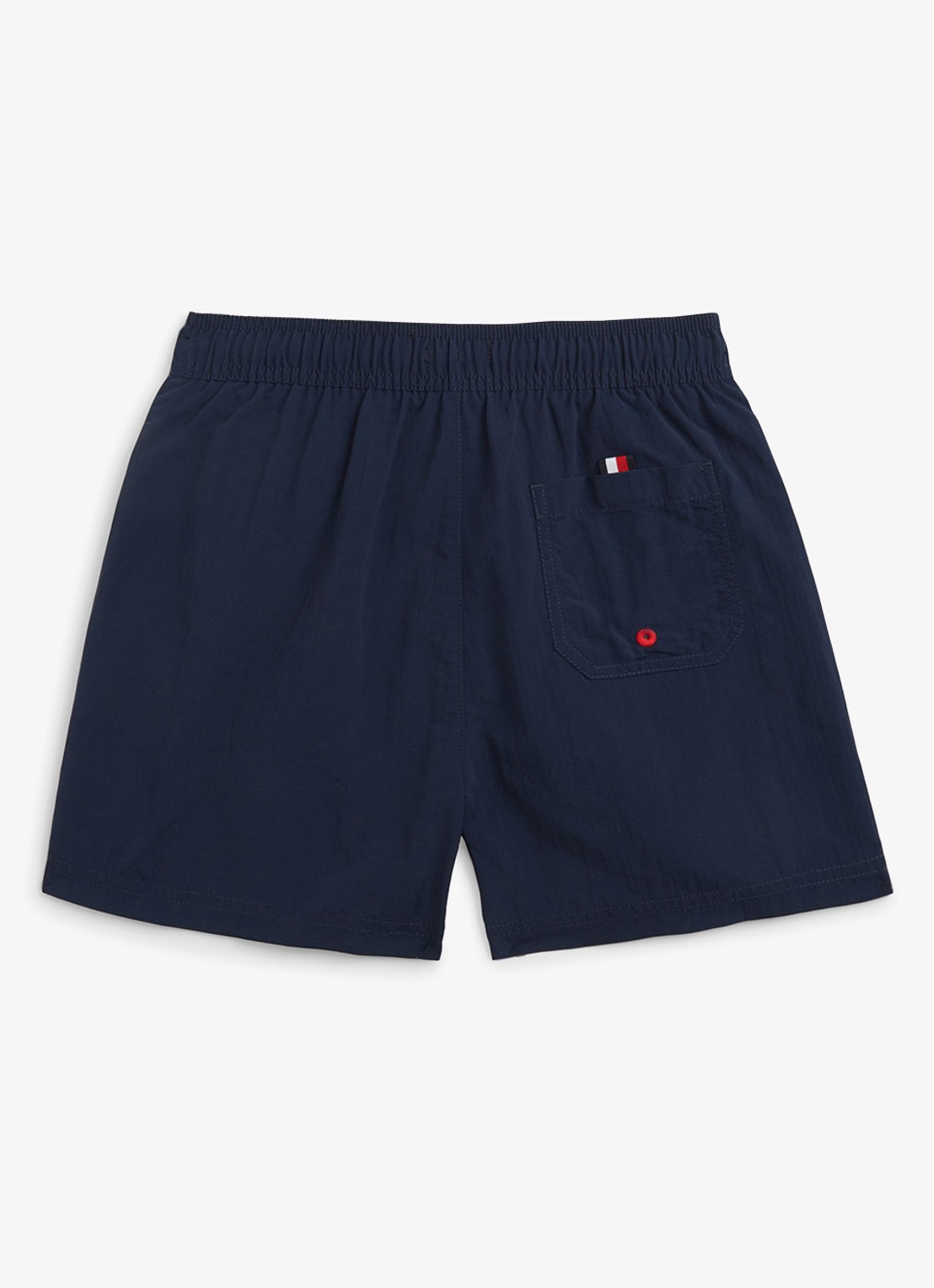 Tommy Hilfiger Zwemshorts met steekzakken en logo - achterkant donkerblauw