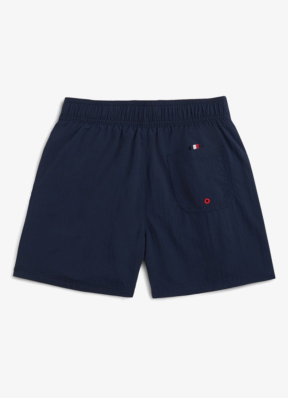 Tommy Hilfiger Zwemshorts met steekzakken en logo - achterkant donkerblauw