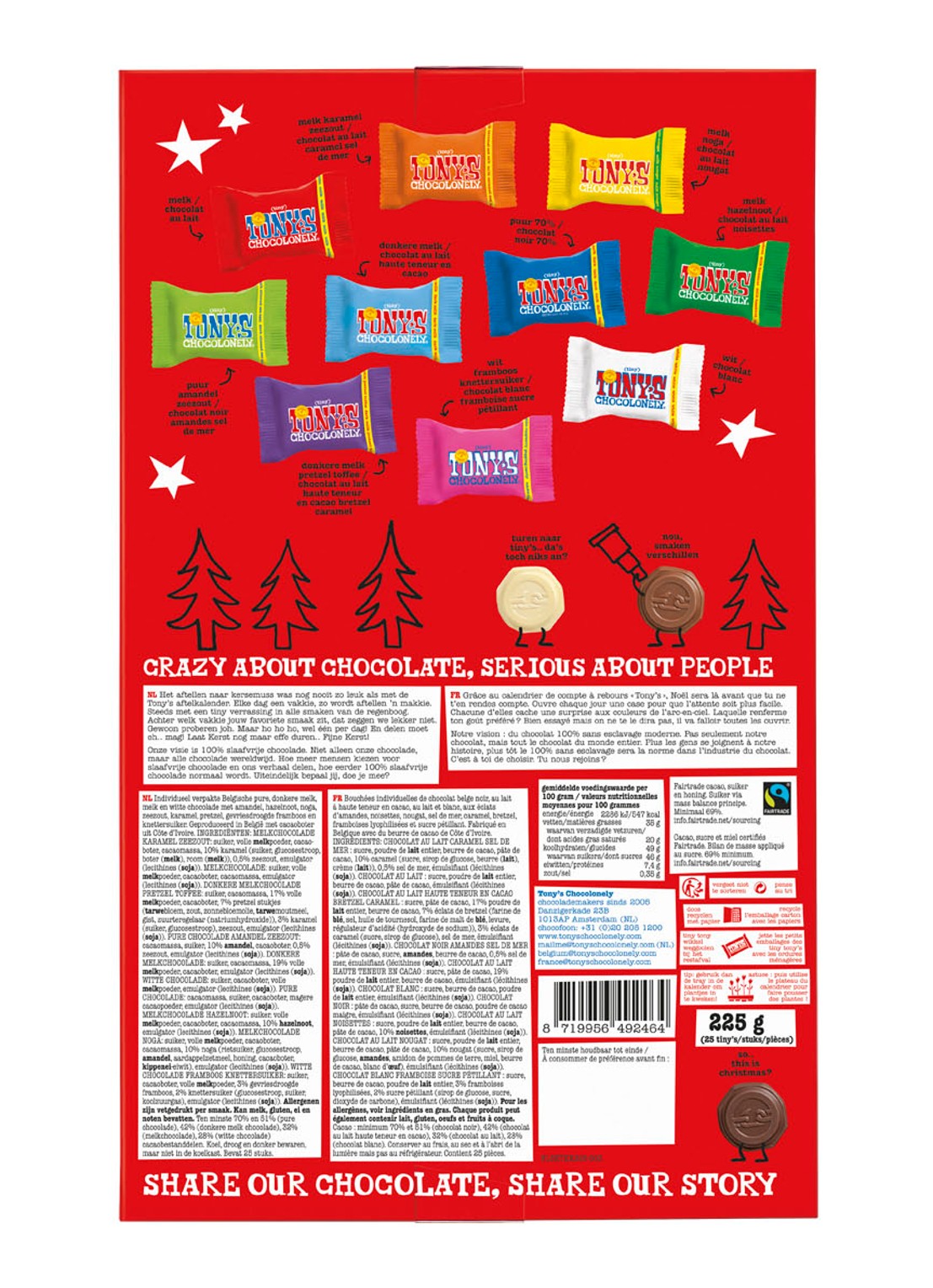 Tony's Chocolonely Kerst chocolade adventskalender 24 stuks - detail 3 undefined