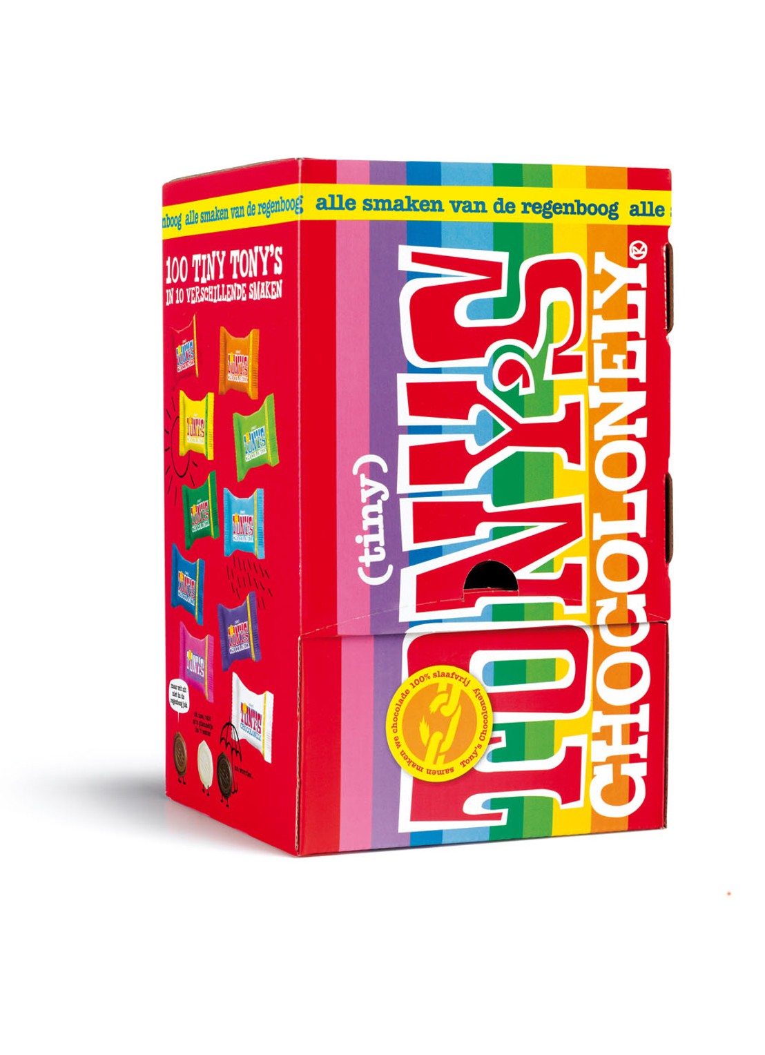 Tony's Chocolonely Tiny Tony's Mix mini chocoladereep 100 stuks  - voorkant undefined