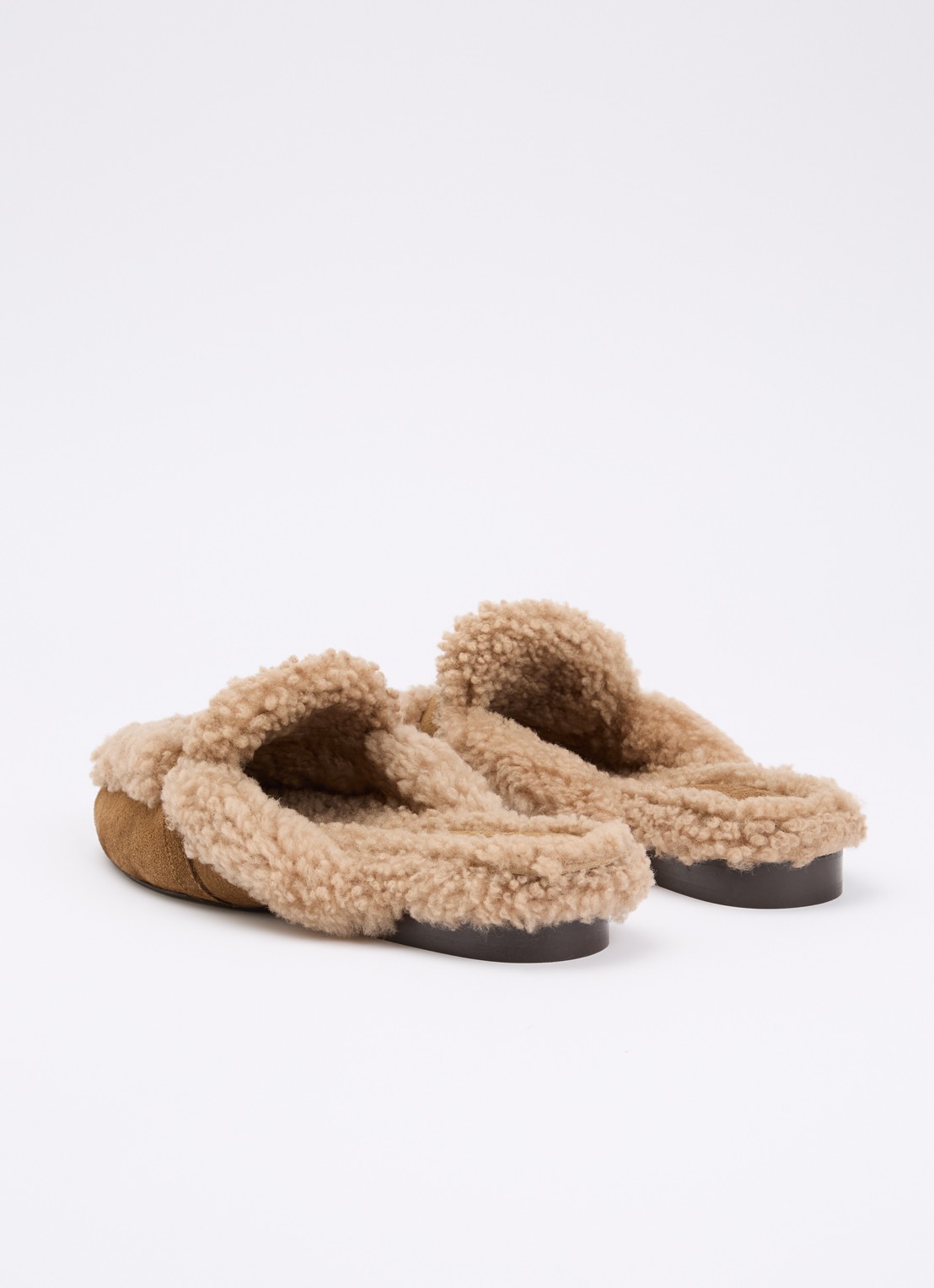Toral Daphne loafer van suède met details van teddy - achterkant 4 lichtbruin