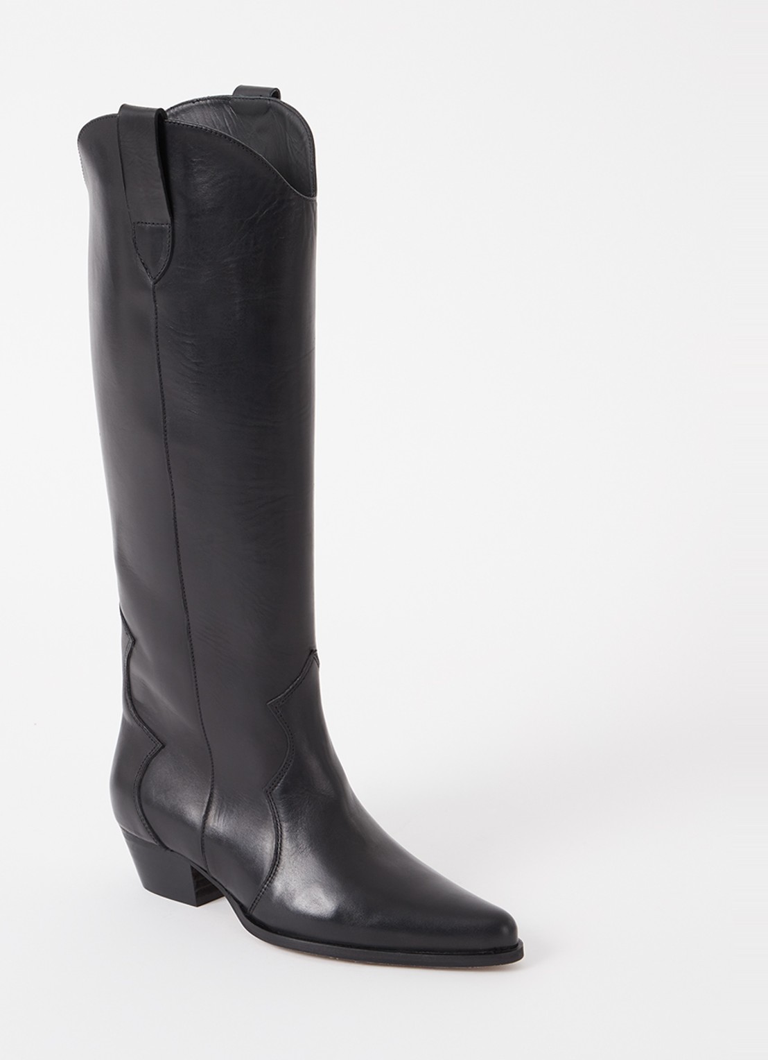 Toral Indie cowboylaars van leer - voorkant zwart