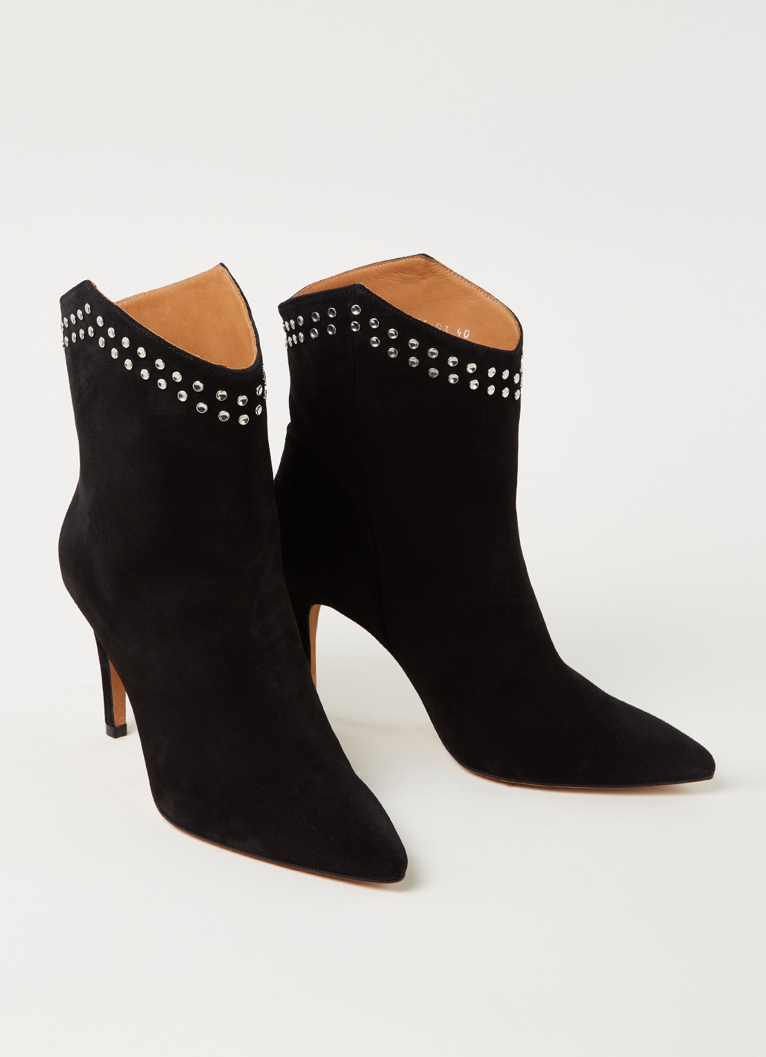 Toral Laars van leer met studs - detail 3 zwart