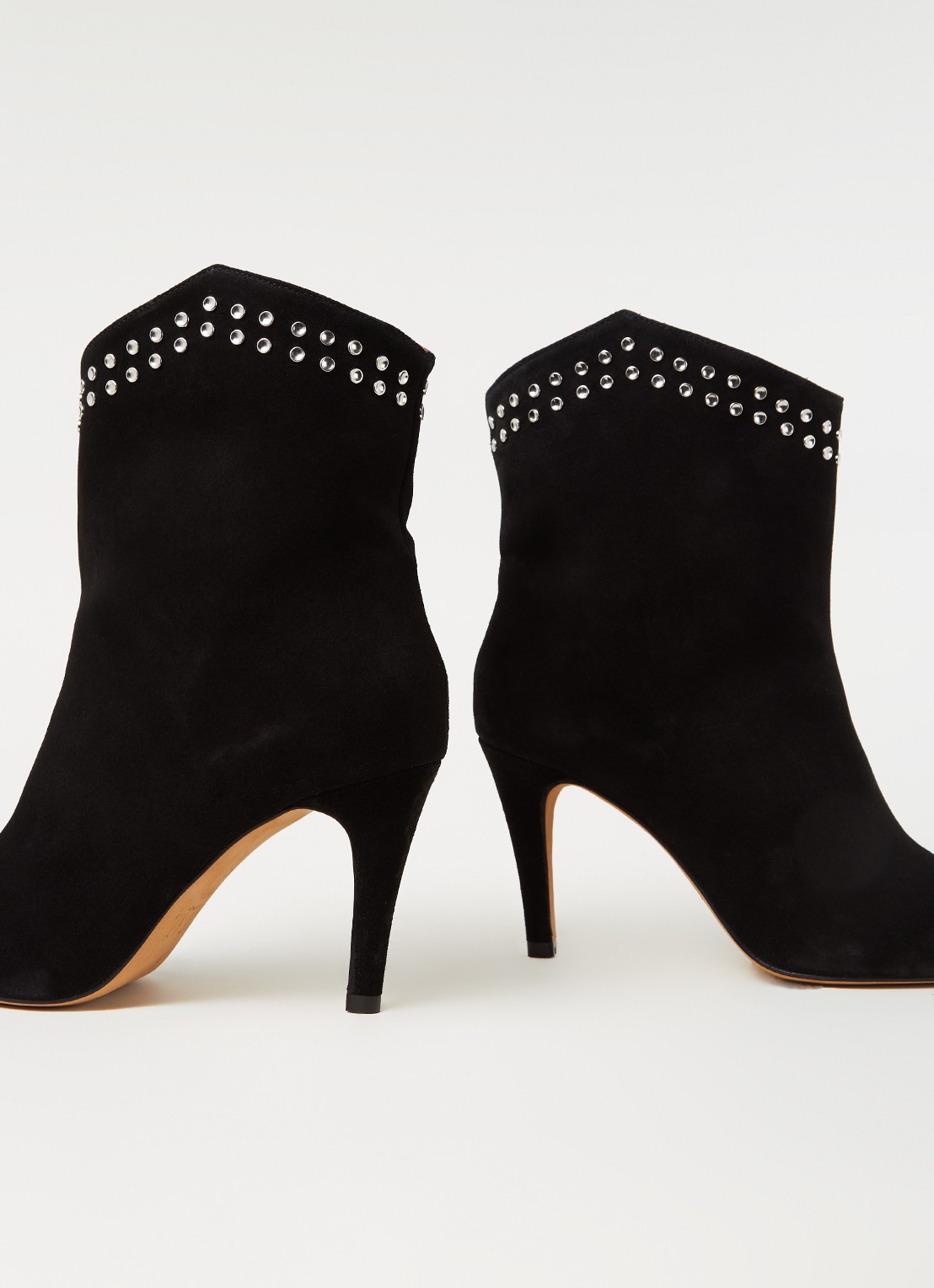 Toral Laars van leer met studs - detail 4 zwart