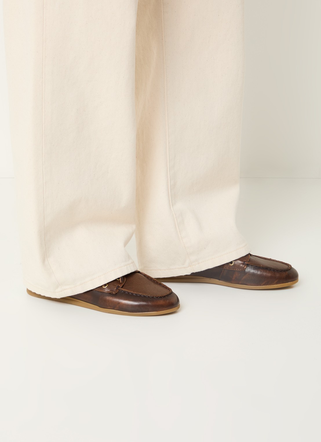 Toral Nahua bootschoen van leer - voorkant 6 donkerbruin