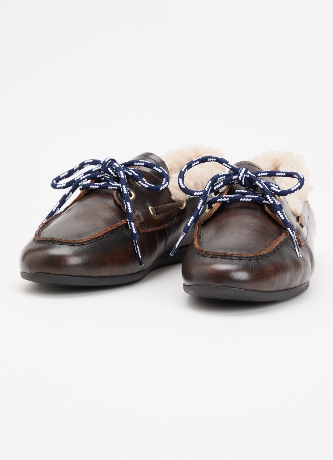 Toral Nahua bootschoen van leer - detail 2 donkerbruin