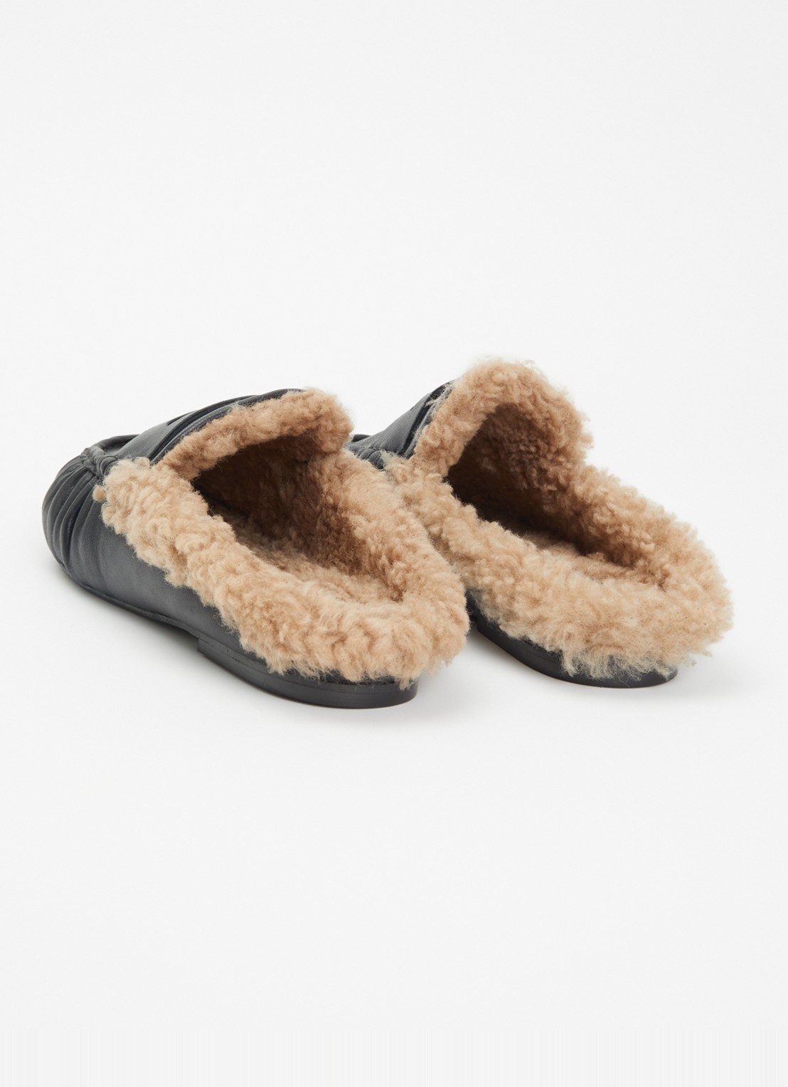 Toral Piper Winter loafer van leer  - achterkant 2 zwart