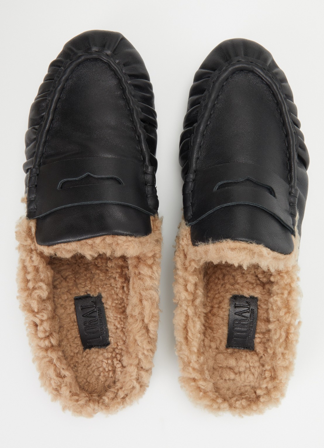 Toral Piper Winter loafer van leer  - detail 4 zwart