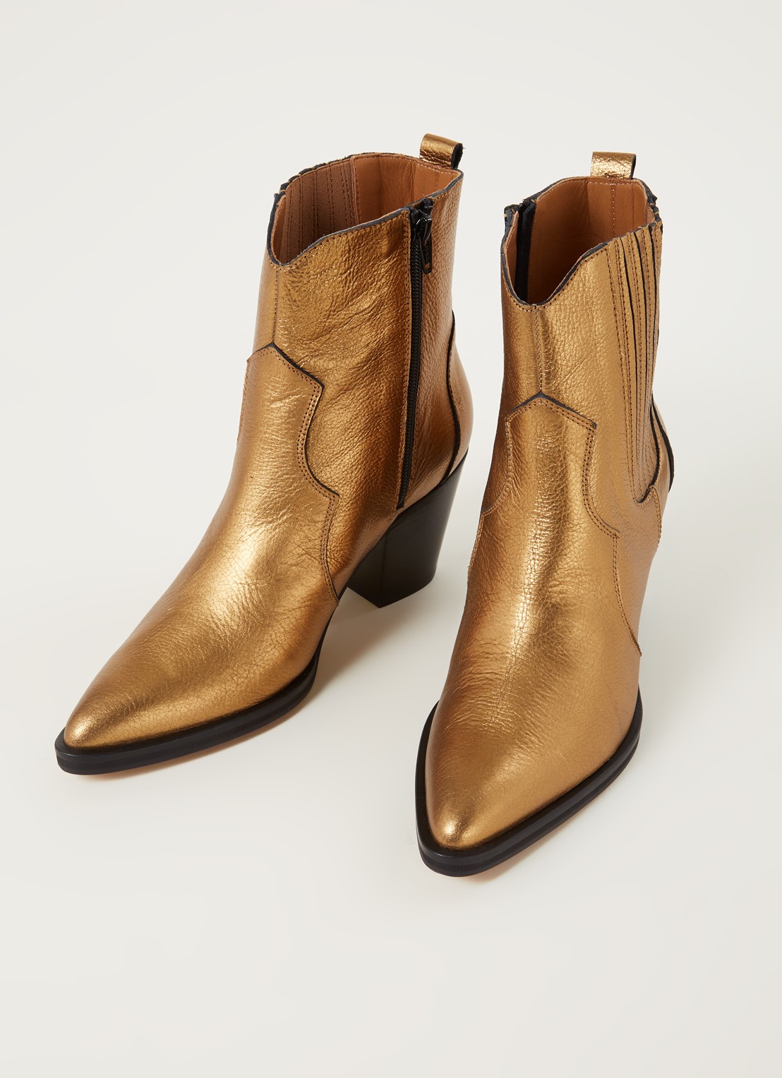 Toral Rebecca cowboylaars van leer - detail 2 goud